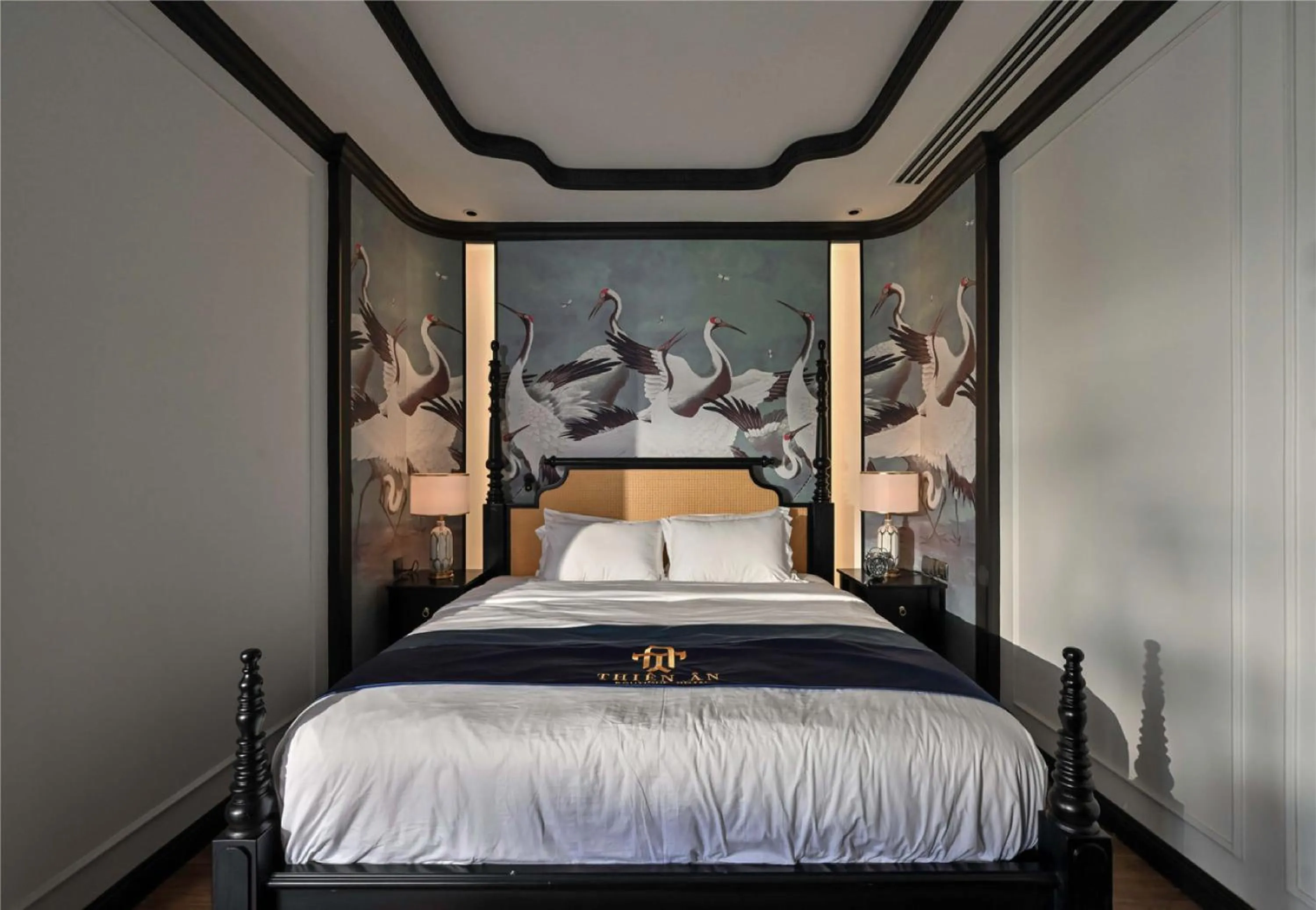 Bed in Thiên Ân Boutique Hotel