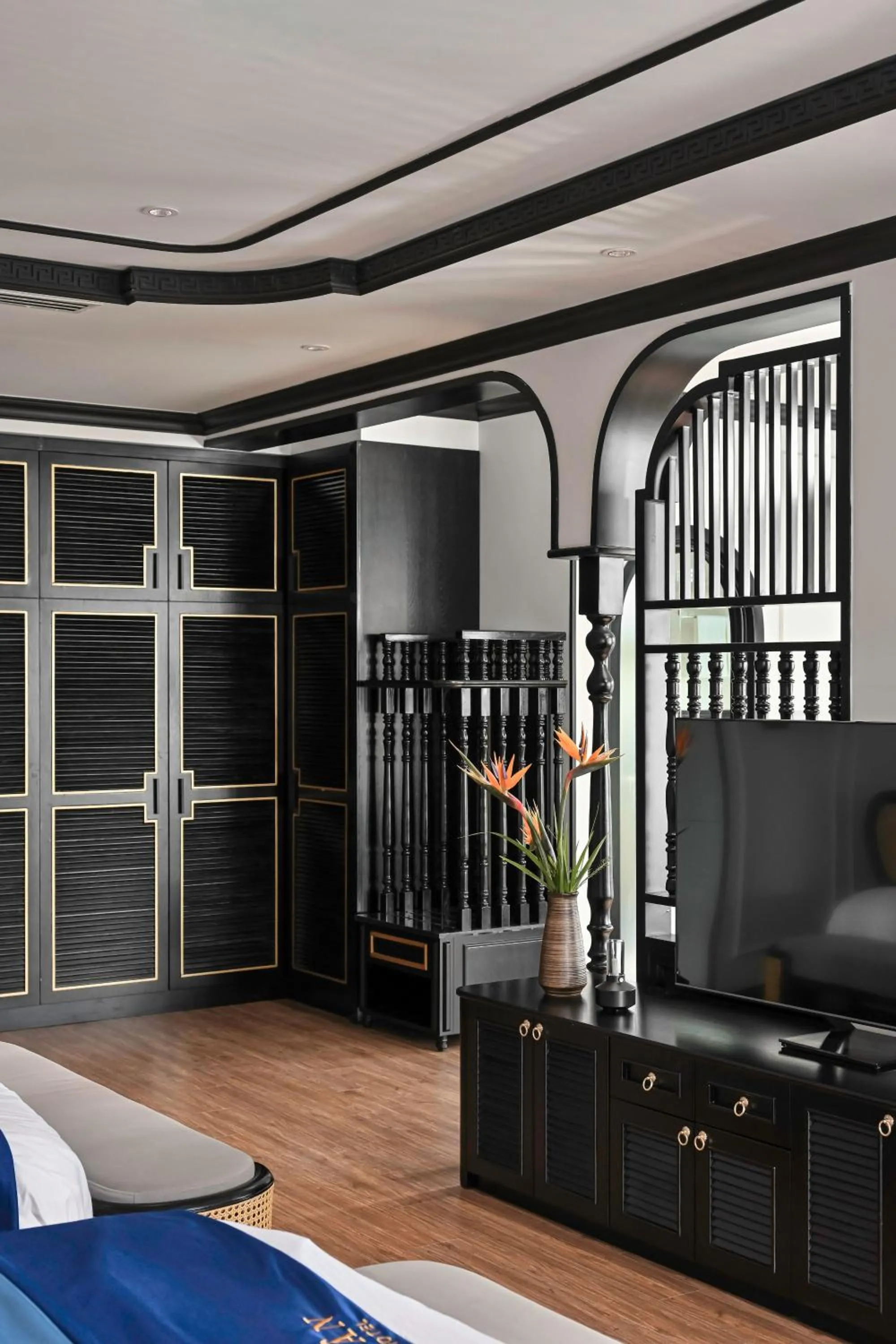 wardrobe, Bed in Thiên Ân Boutique Hotel