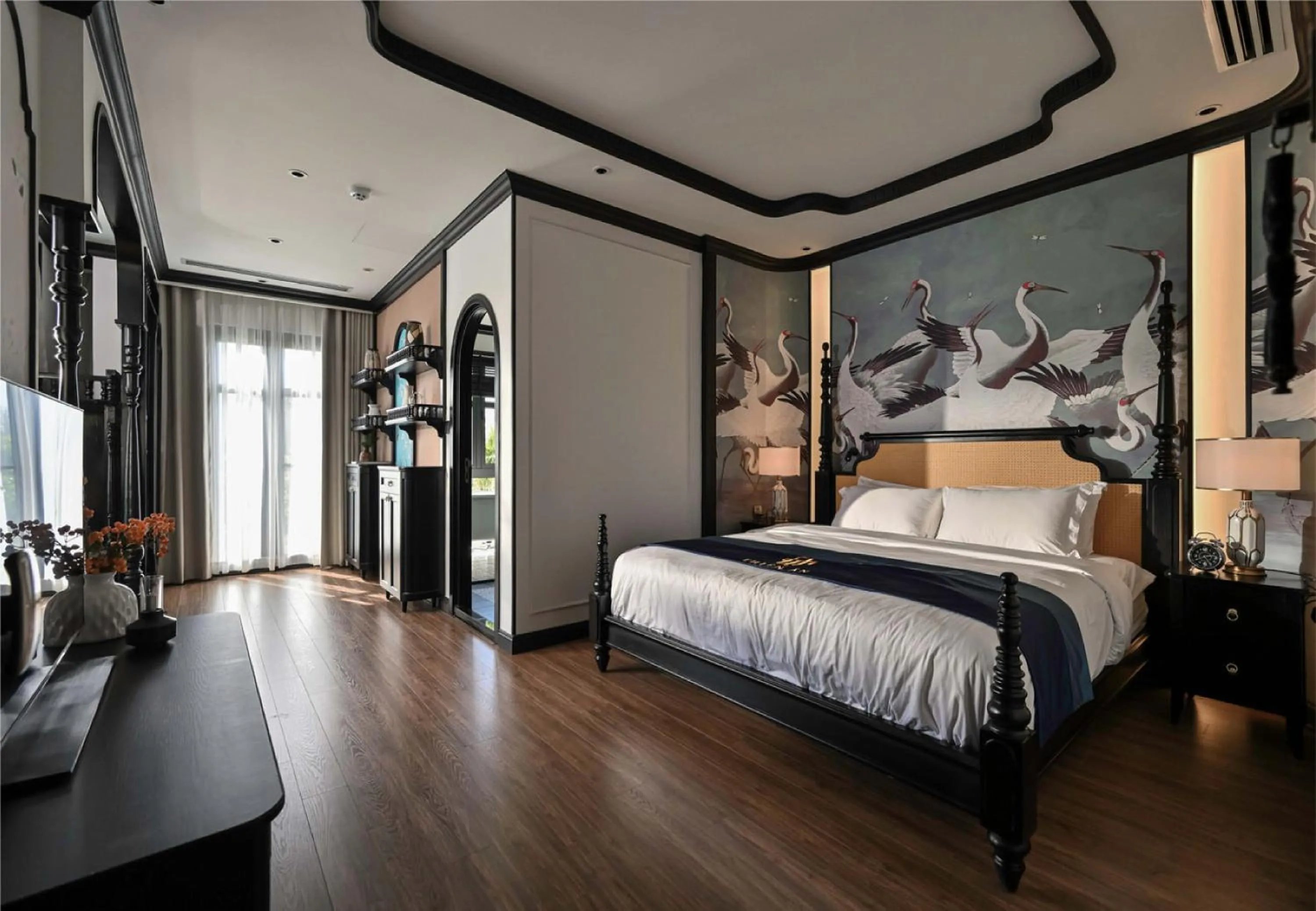 Bed in Thiên Ân Boutique Hotel