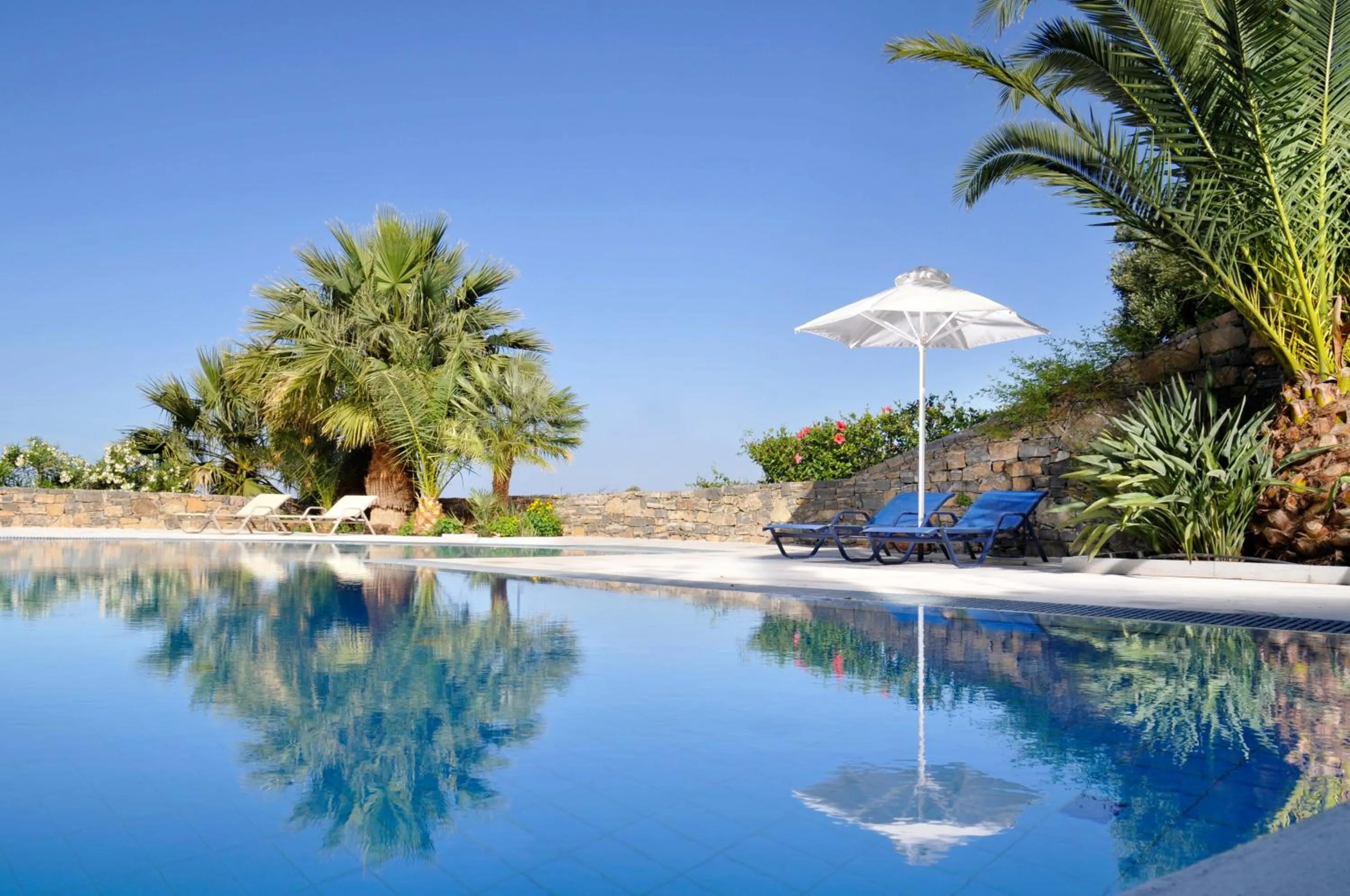 Pool view in Elounda Living Residences