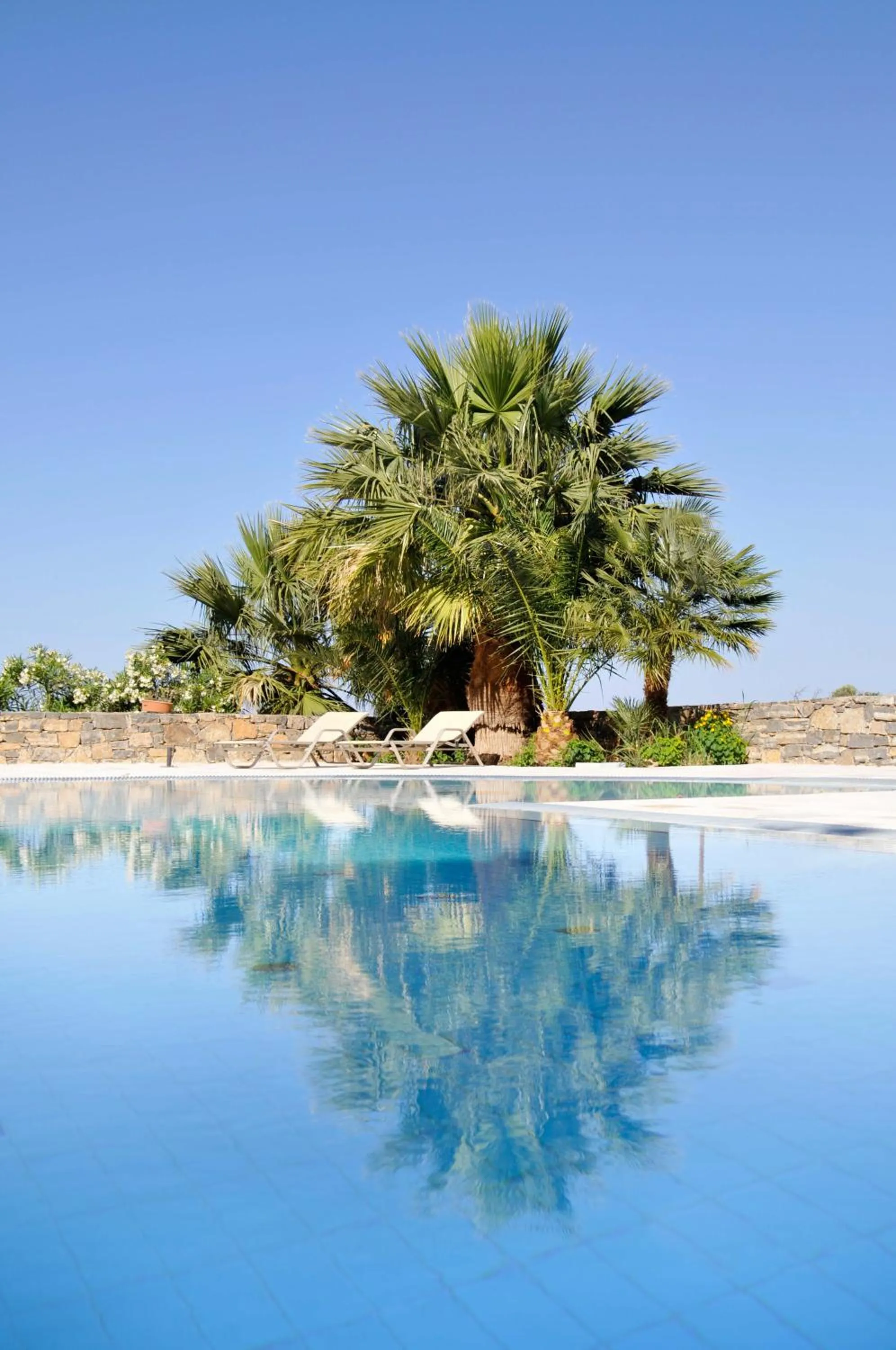 Pool view in Elounda Living Residences