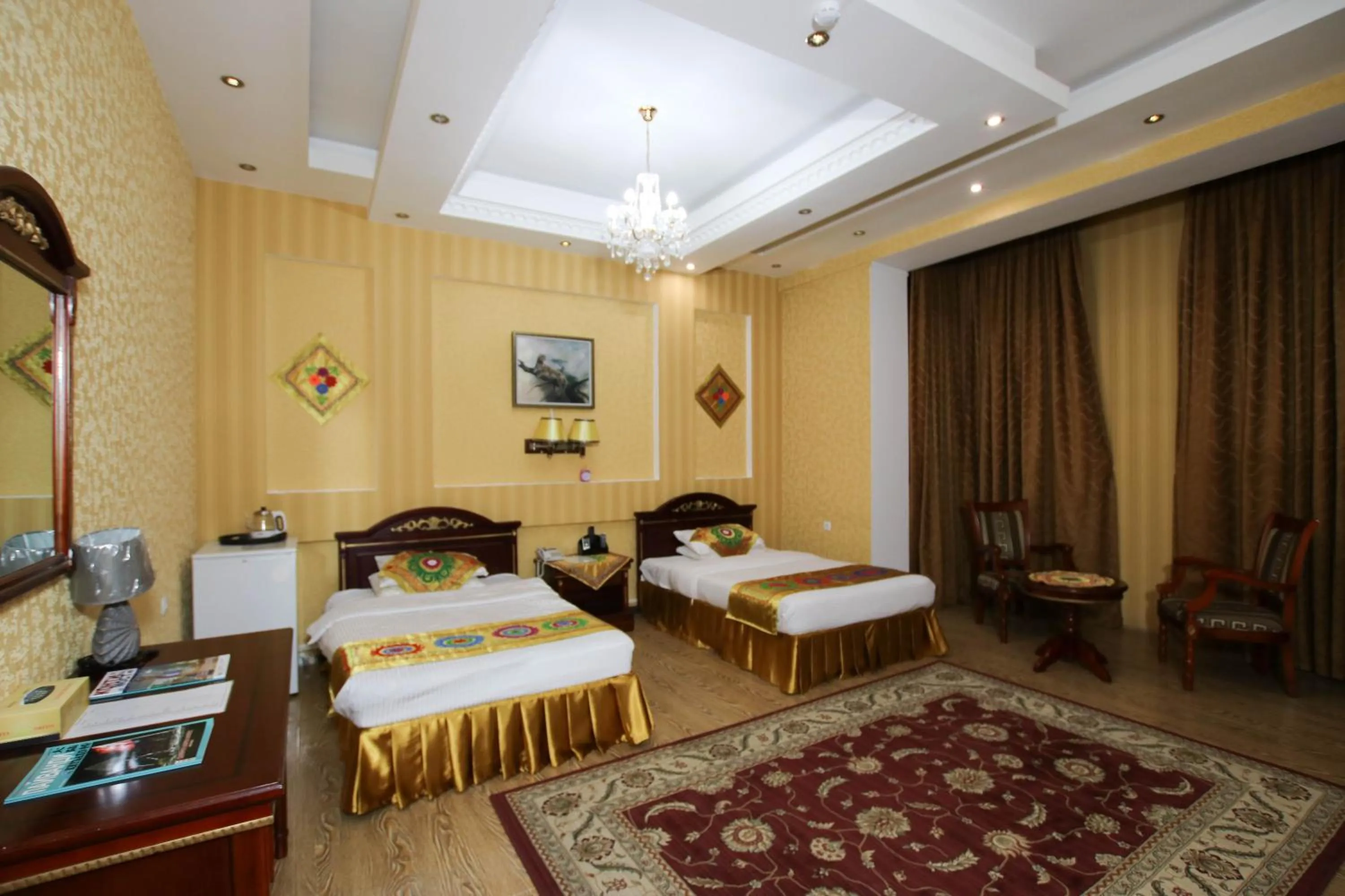 Bed in ORIYO DUSHANBE HOTEL