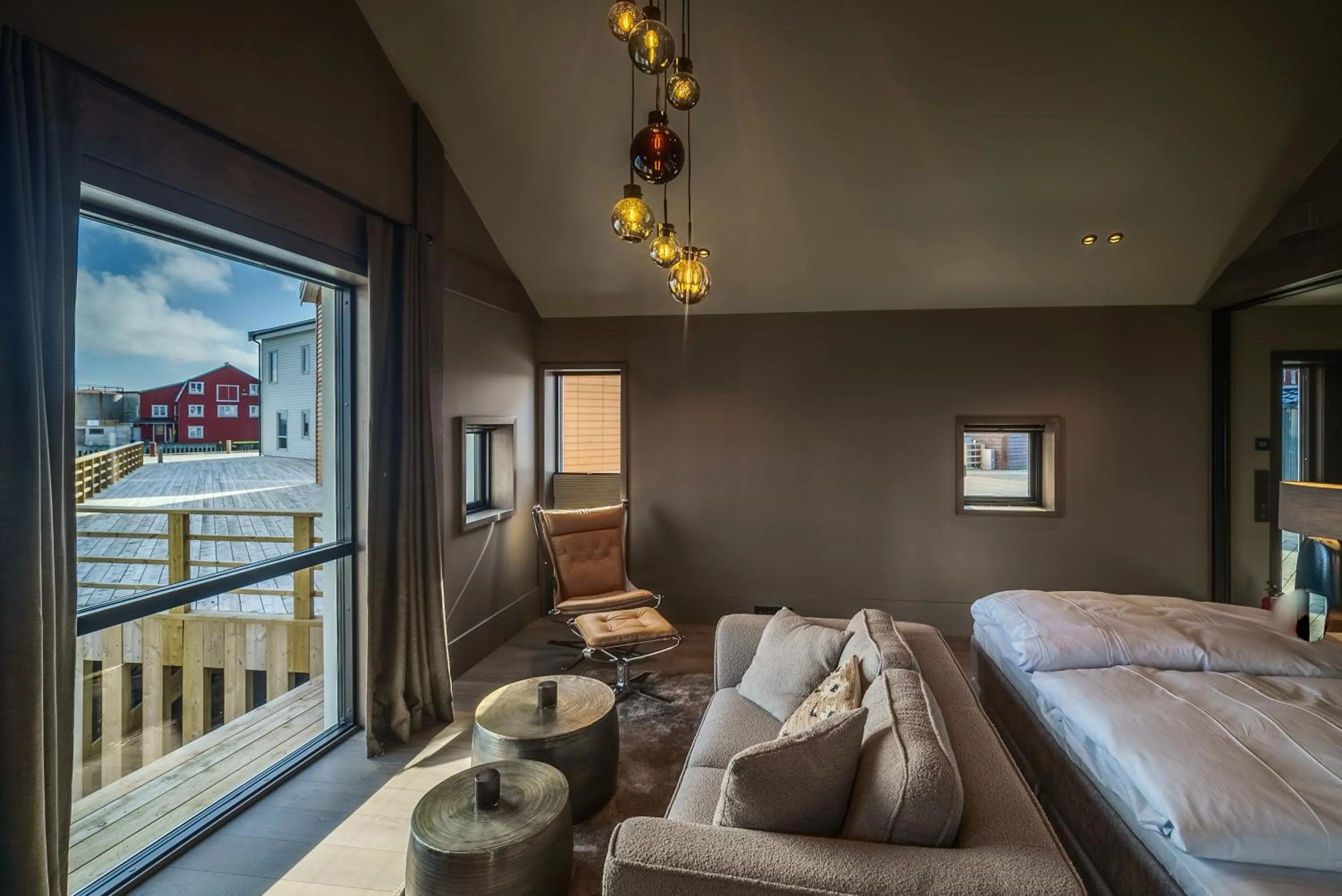 Bedroom, Bed in Henningsvær Bryggehotell - by Classic Norway Hotels