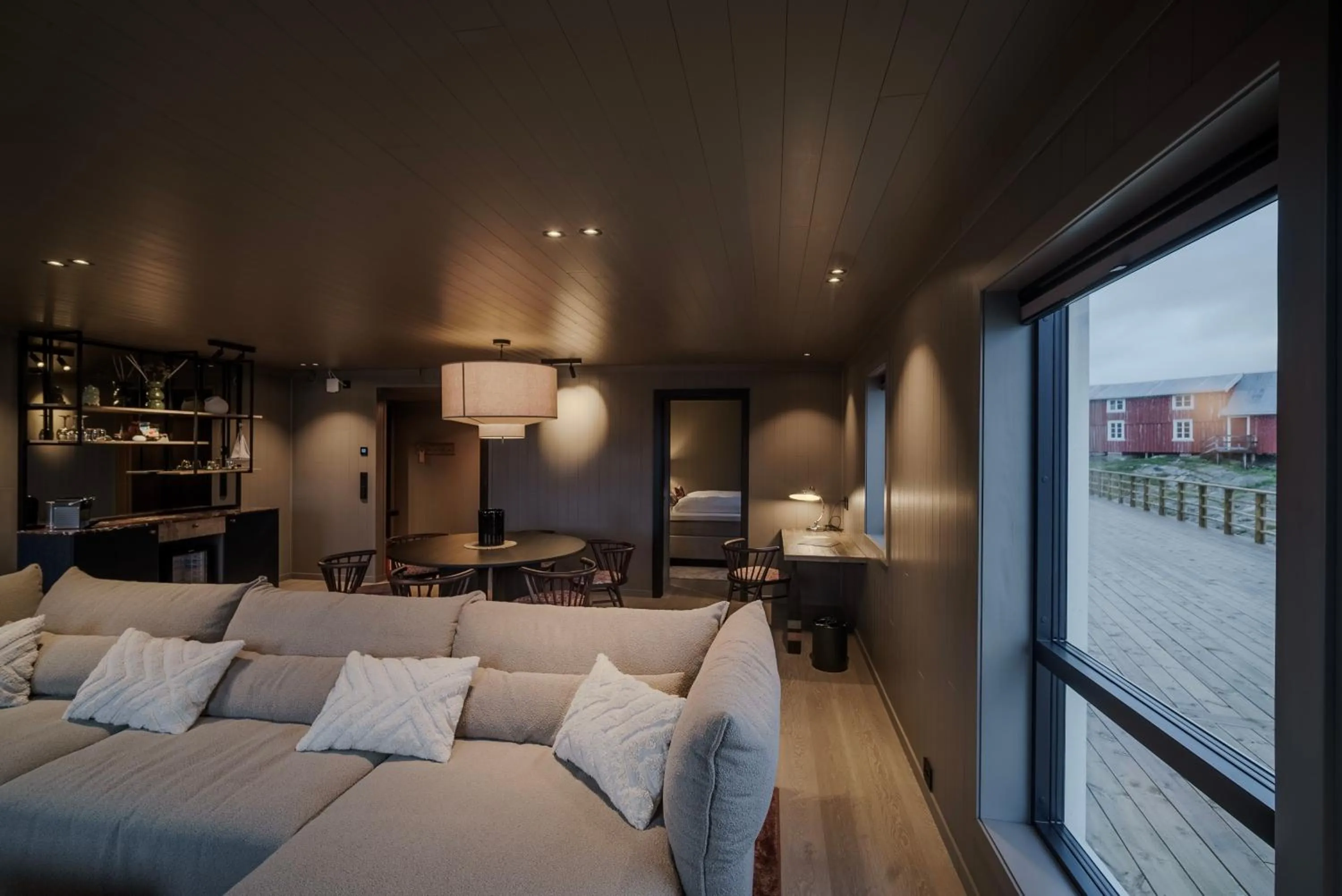 Photo of the whole room, Bed in Henningsvær Bryggehotell - by Classic Norway Hotels