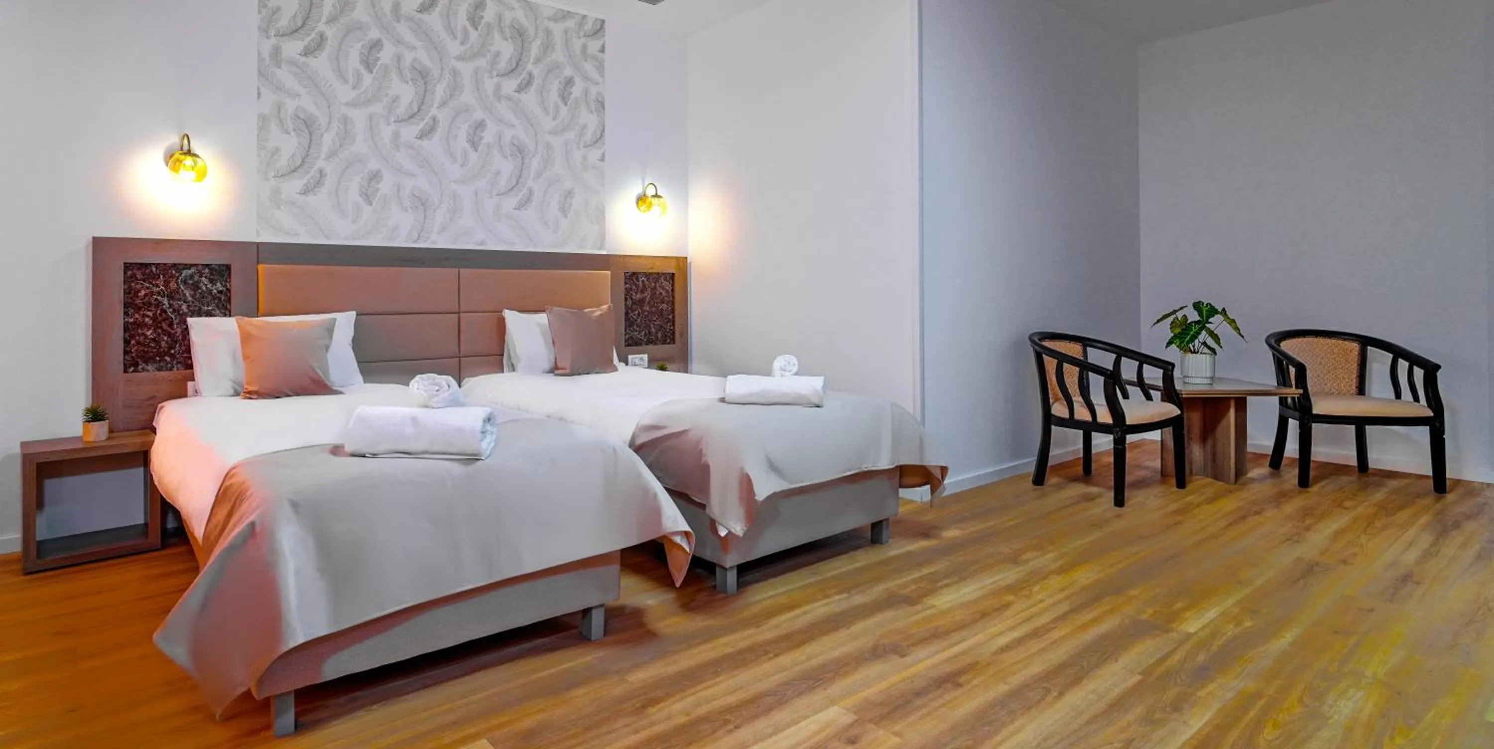 Bed in Sir Fundeni Hotel