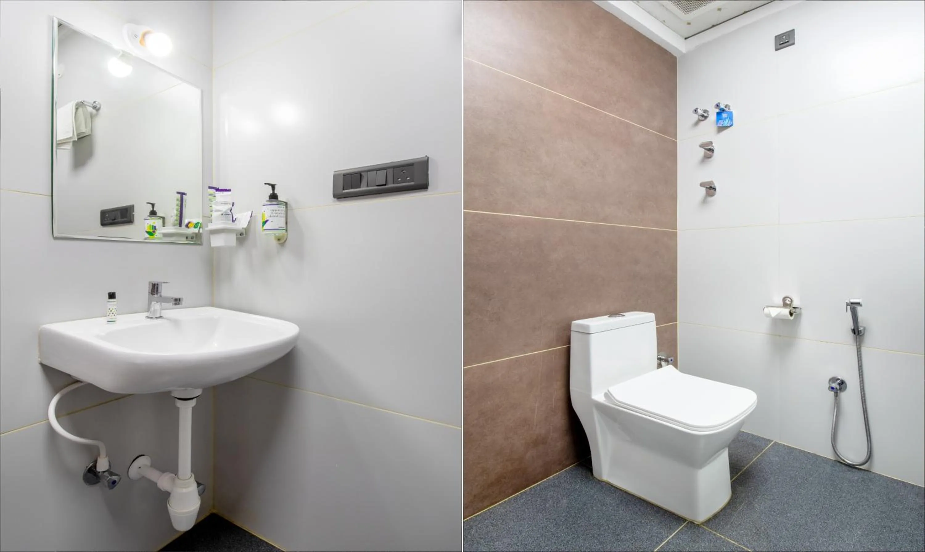 Bathroom in Treebo Jaguar Comforts, 3 Kms From Mahatma Gandhi Park