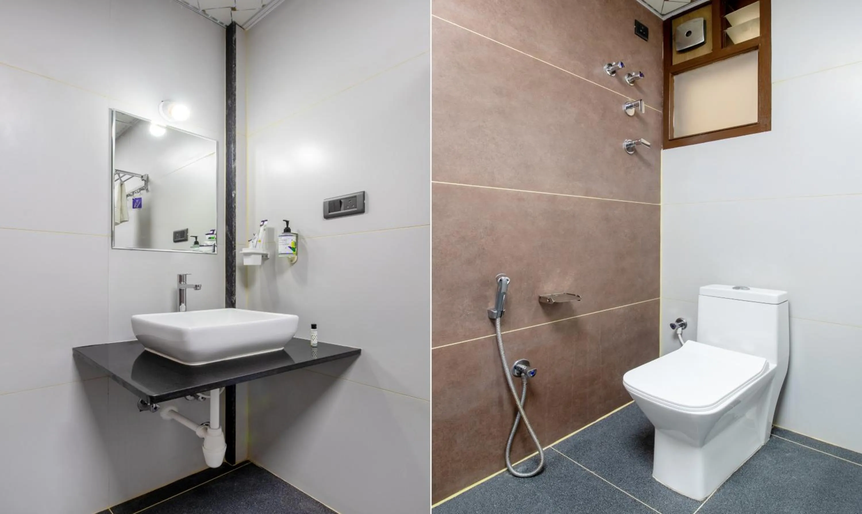 Bathroom in Treebo Jaguar Comforts, 3 Kms From Mahatma Gandhi Park