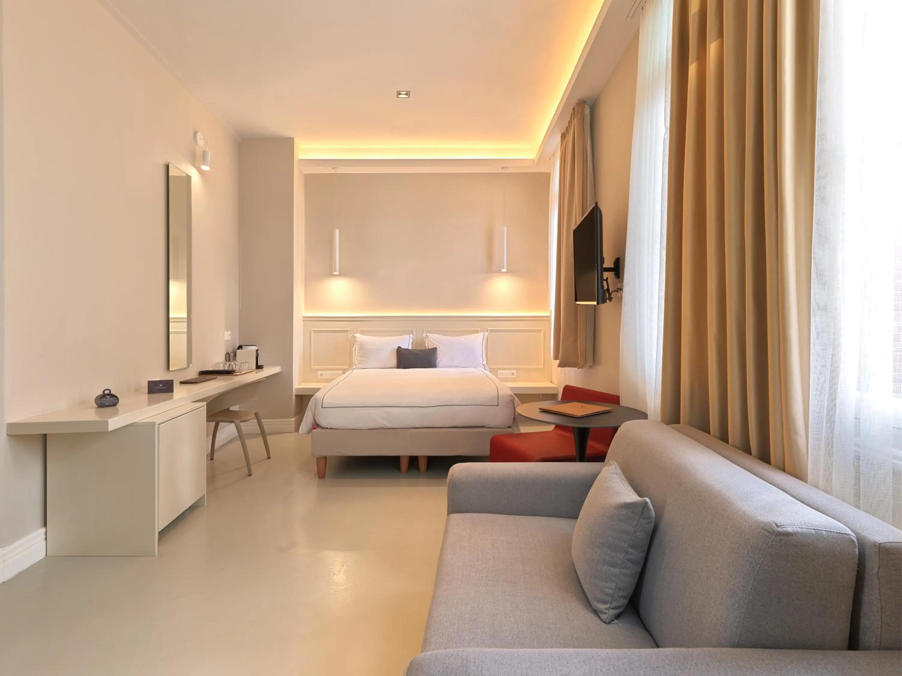 Bed in Vrachos Athens Suites