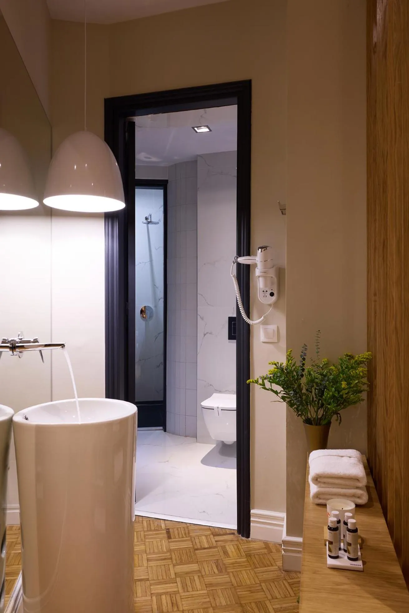 Shower in Vrachos Athens Suites