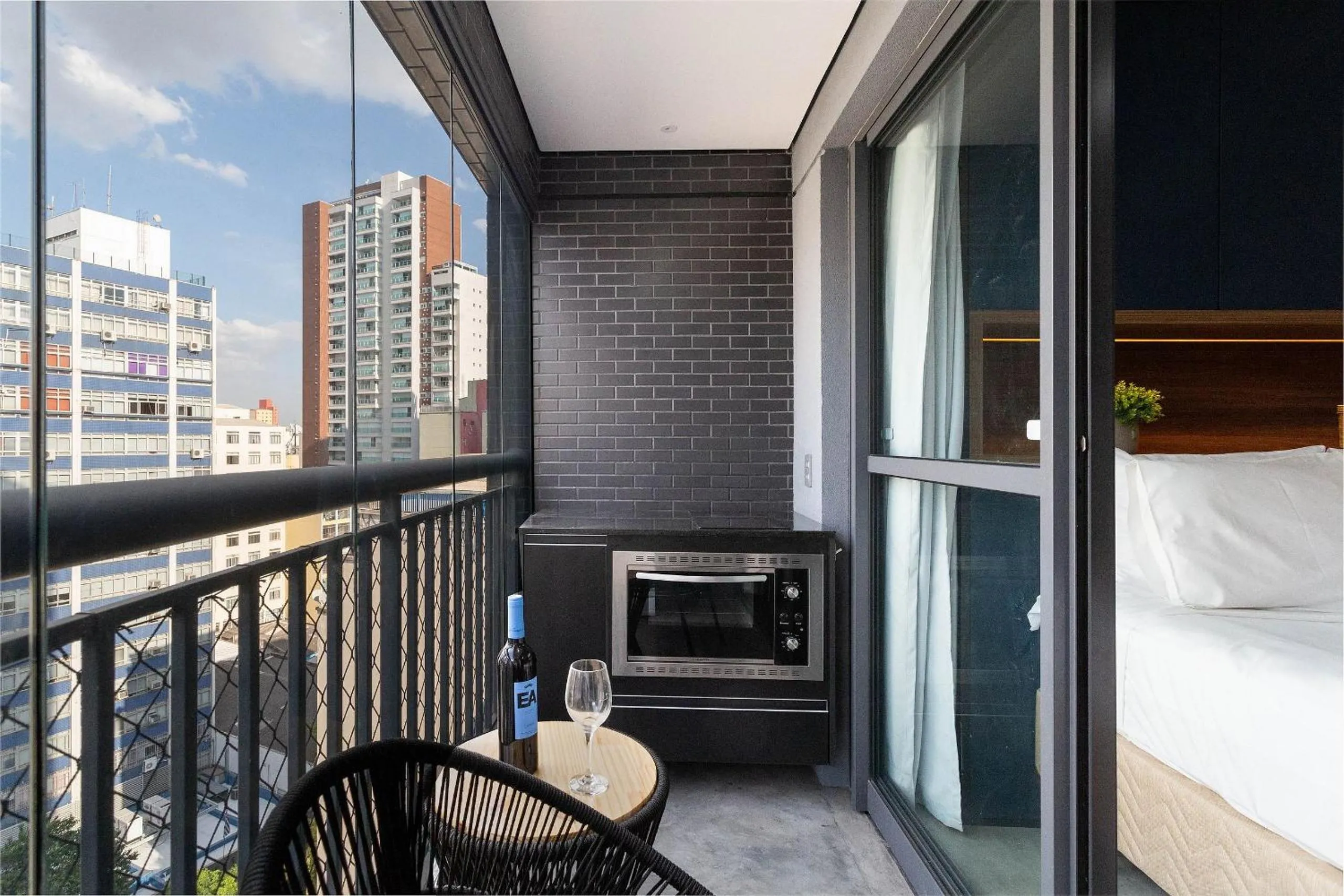 Bed in Condomínio Setin Downtown Genebra - Studios por temporada