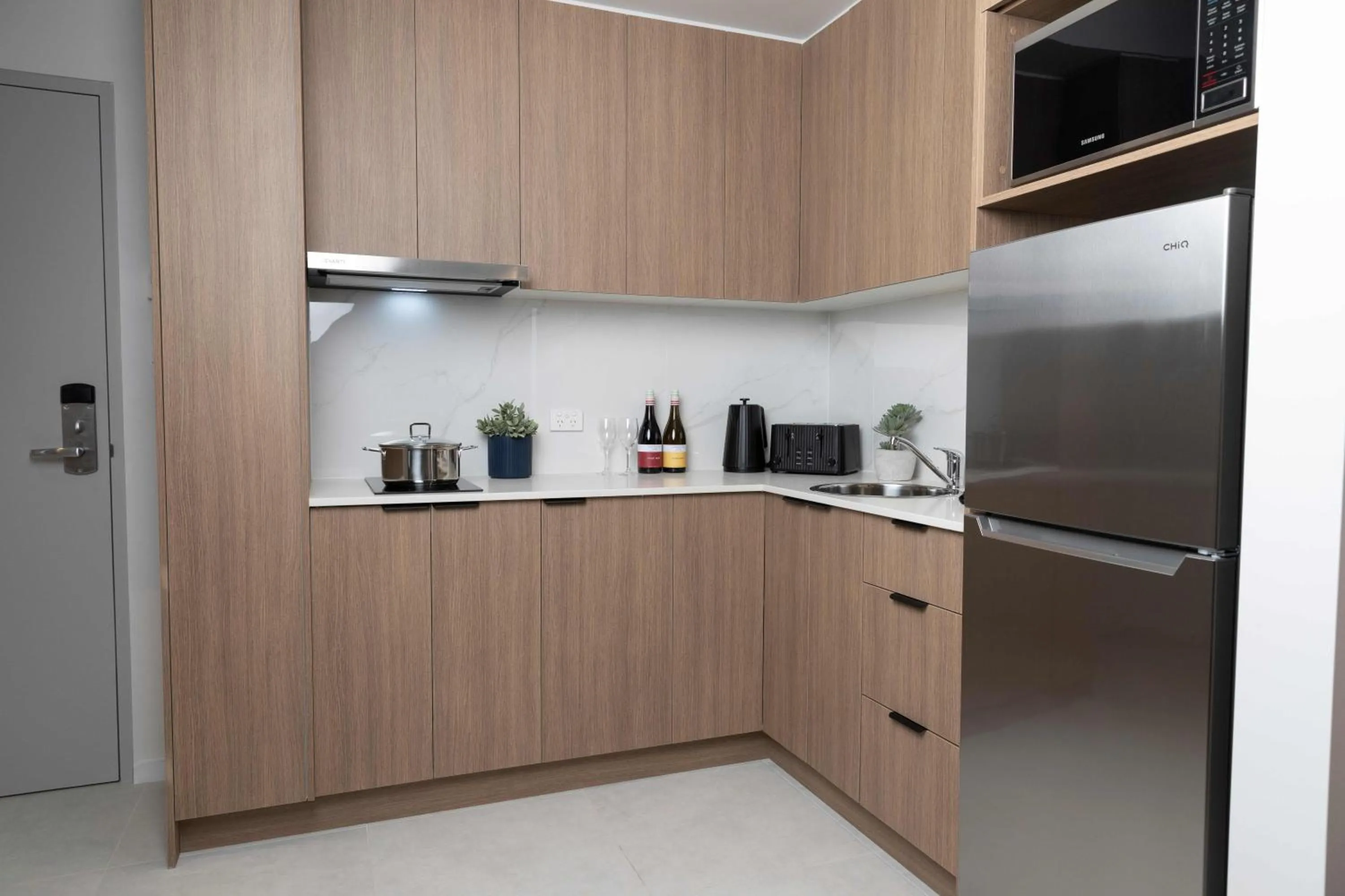 kitchen in Amica Serviced Apartments