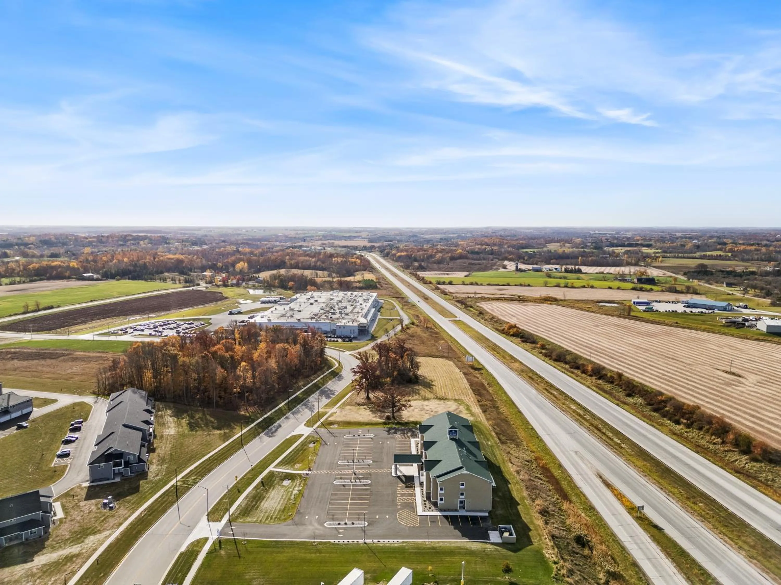 Property building in Cobblestone Hotel & Suites Denmark - Green Bay