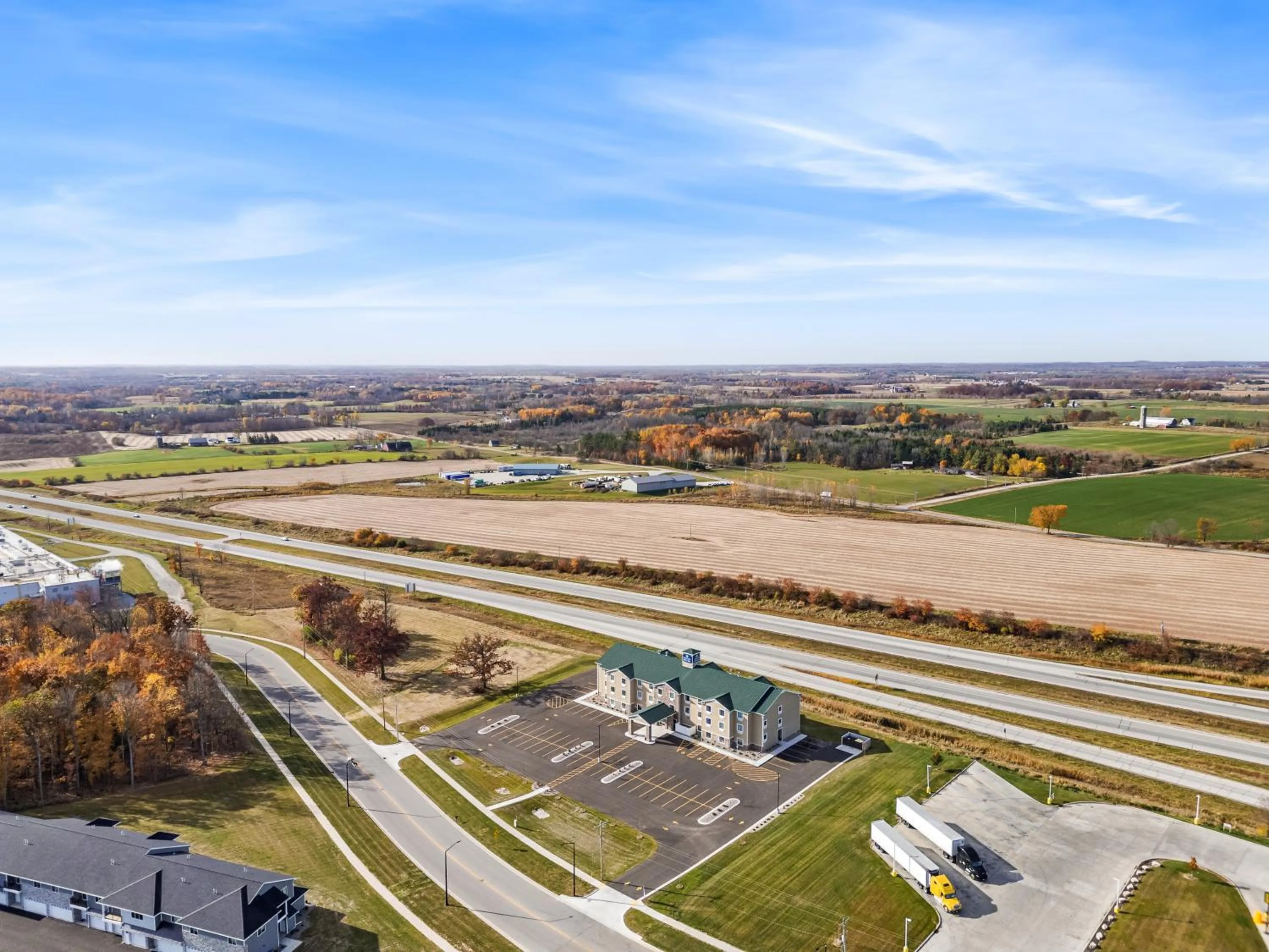 Property building in Cobblestone Hotel & Suites Denmark - Green Bay