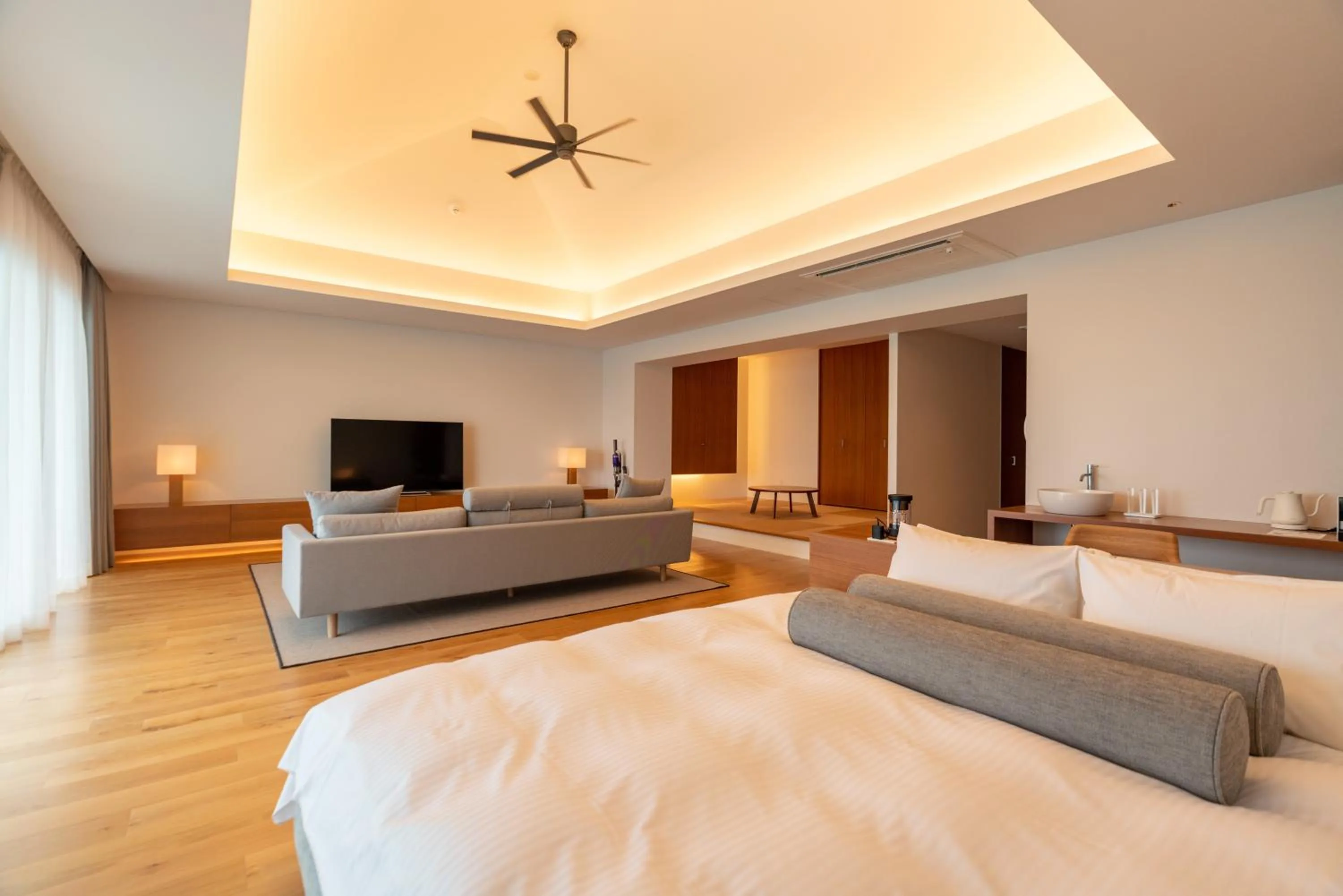 Living room, Bed in Pool Villa Kouri Island by Coldio Smart Resort