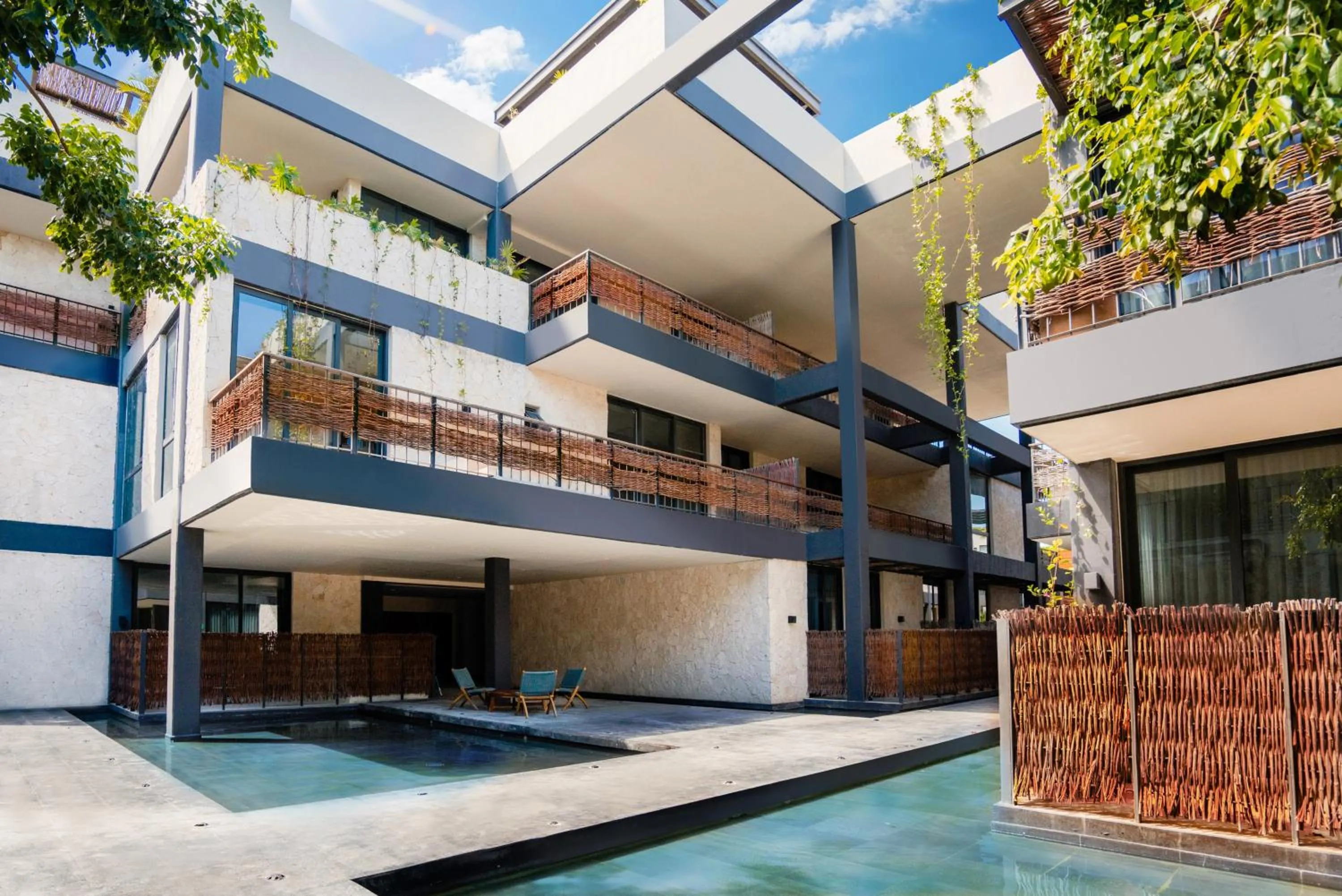 Inner courtyard view in Bloom Tulum, Apartments by Marriott Bonvoy