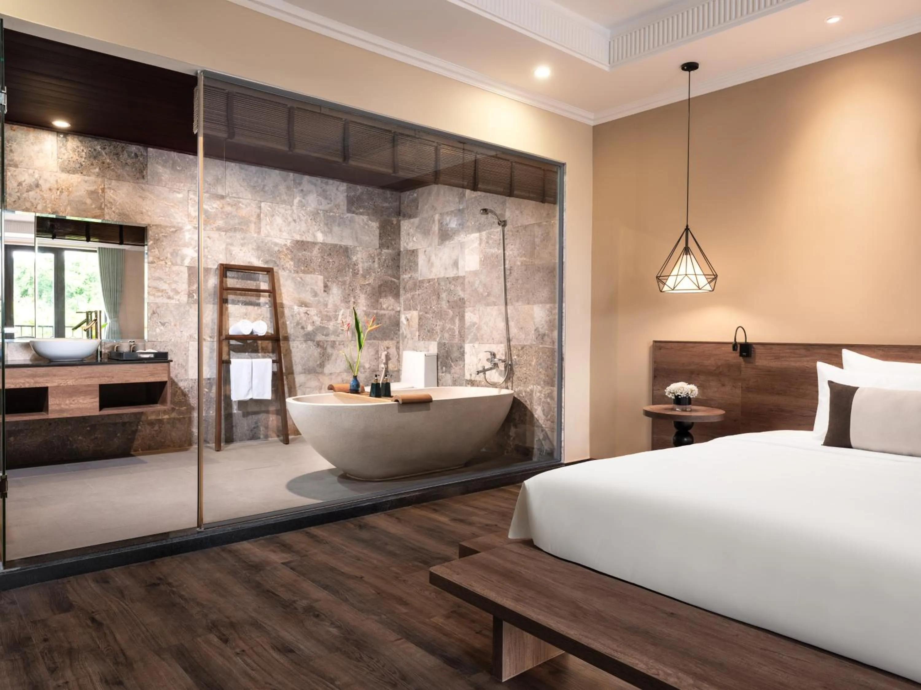 Bathroom, Bed in Phu Thinh Boutique Resort & Spa