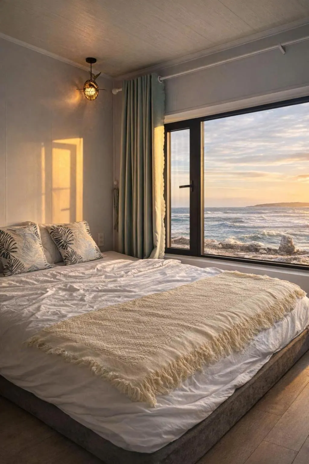 Bed in Long Vĩ hotel - đảo Phú Quý