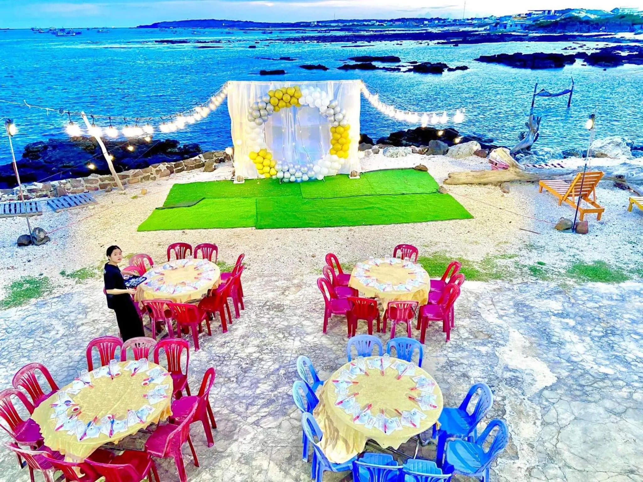 BBQ facilities in Long Vĩ hotel - đảo Phú Quý