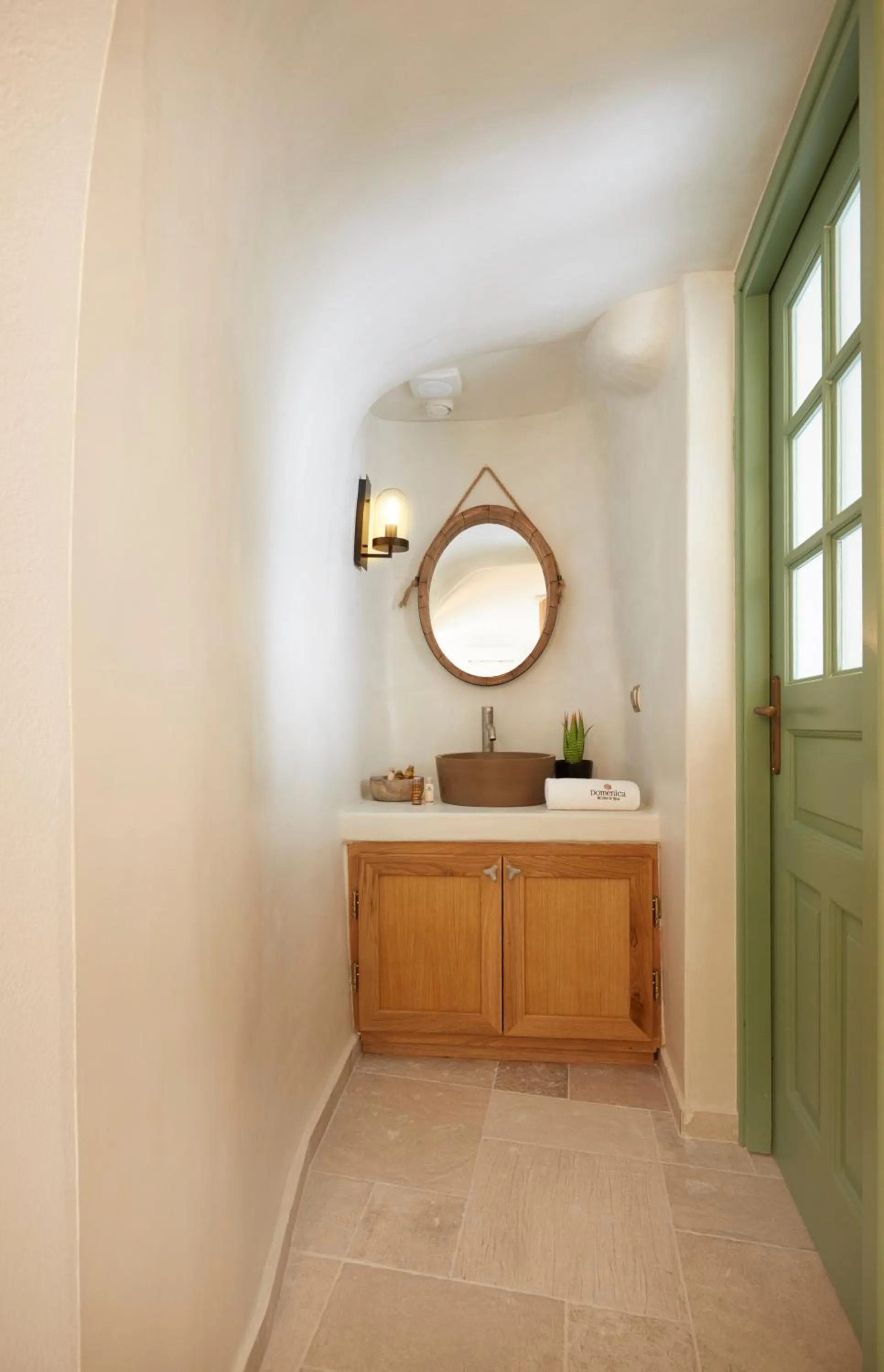Bathroom in Yellow Orchid Cycladic House
