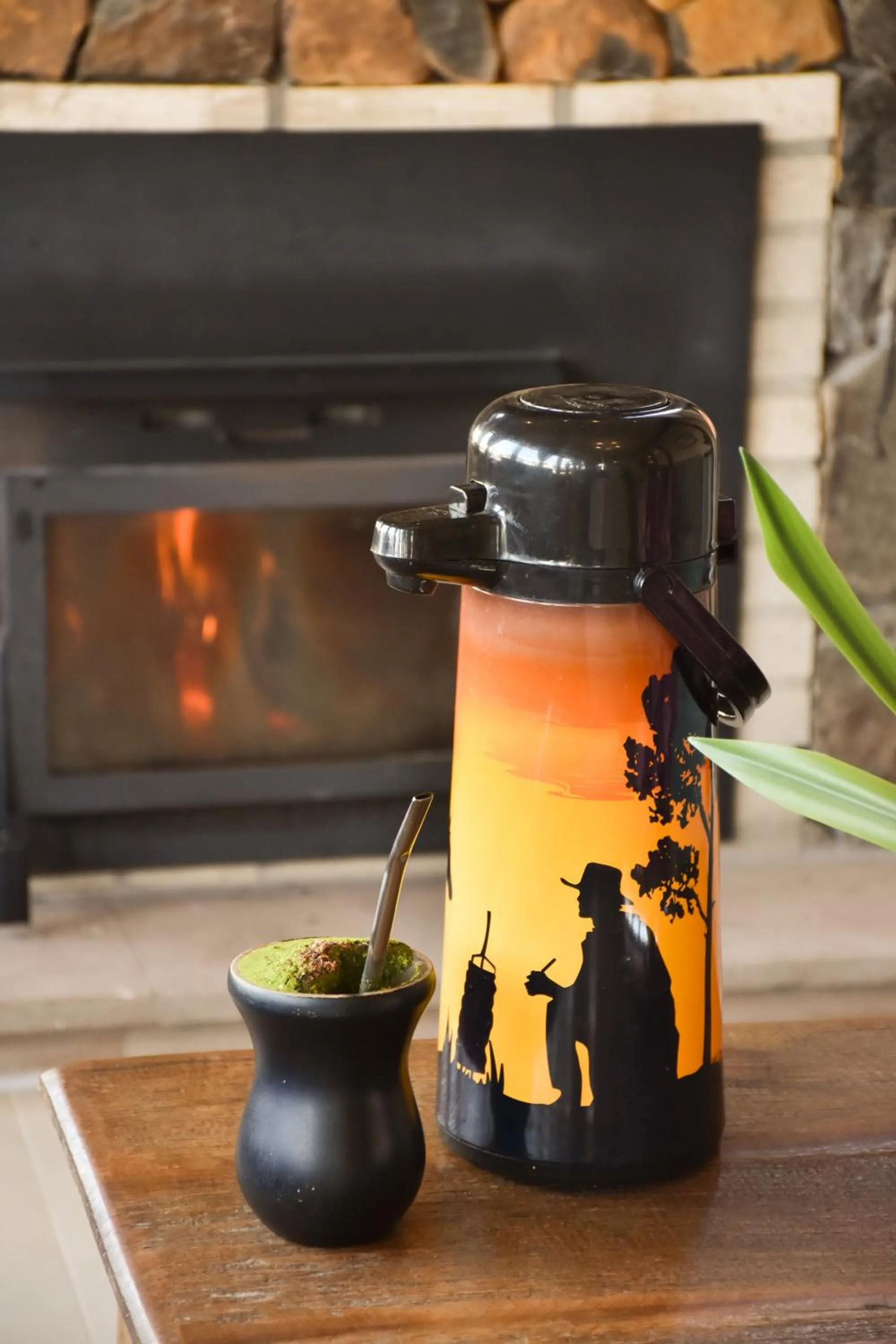 fireplace in Pousada Stillo Gramado Via Serena