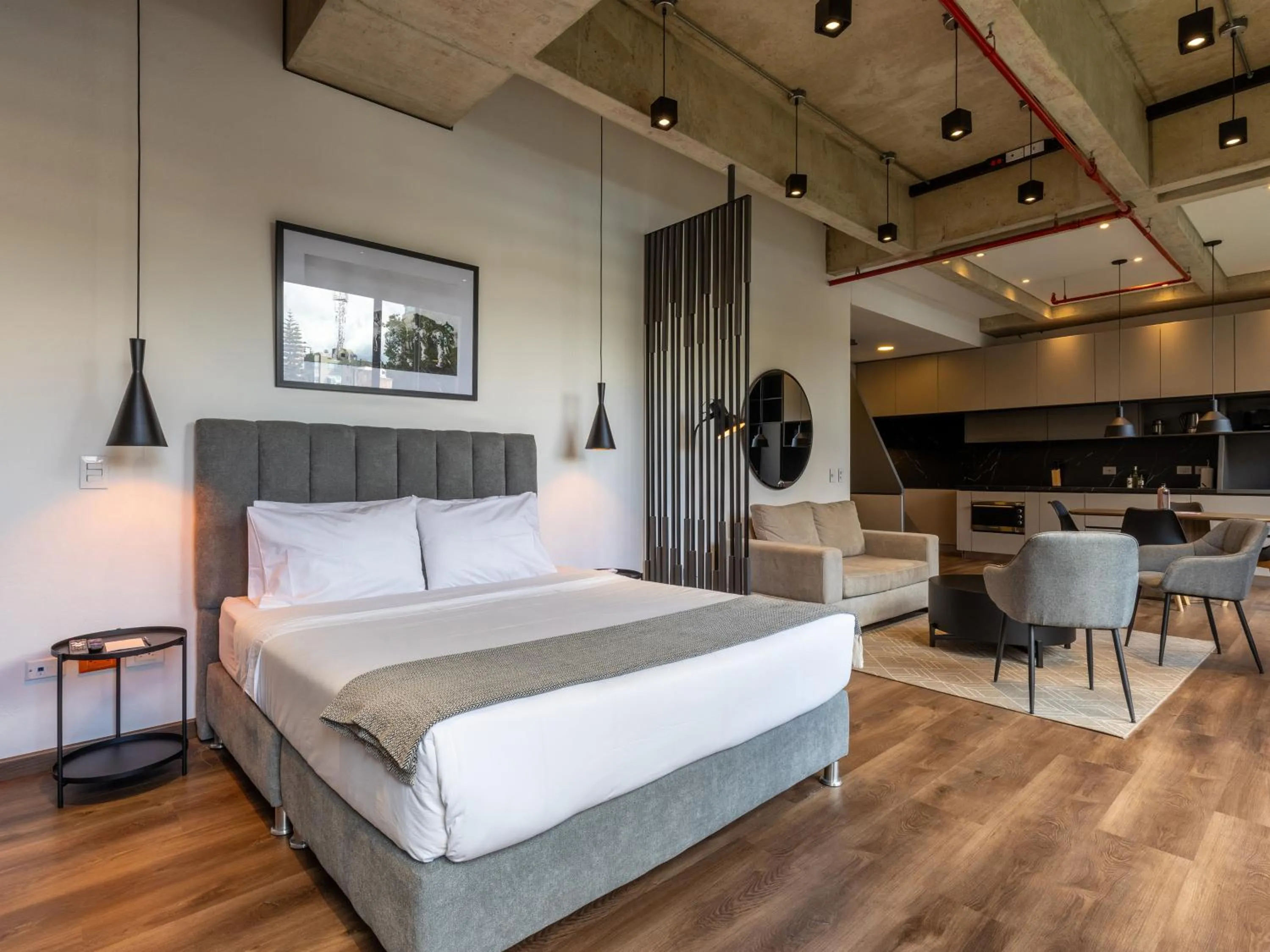 Bedroom, Bed in Canvas By Wynwood House