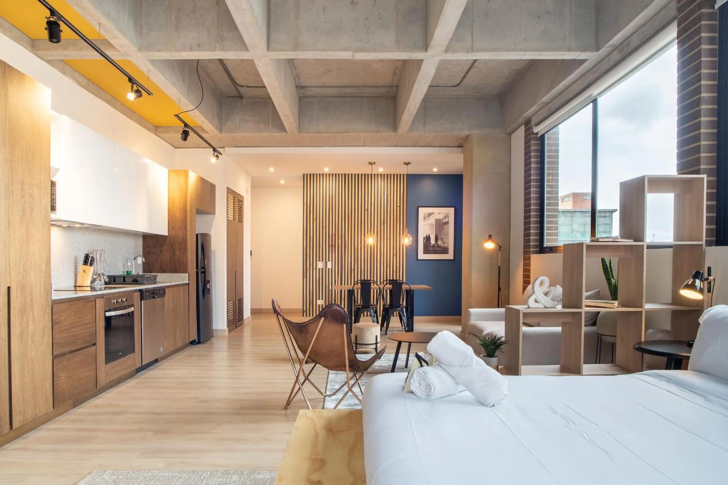 Bedroom, Bed in Canvas By Wynwood House