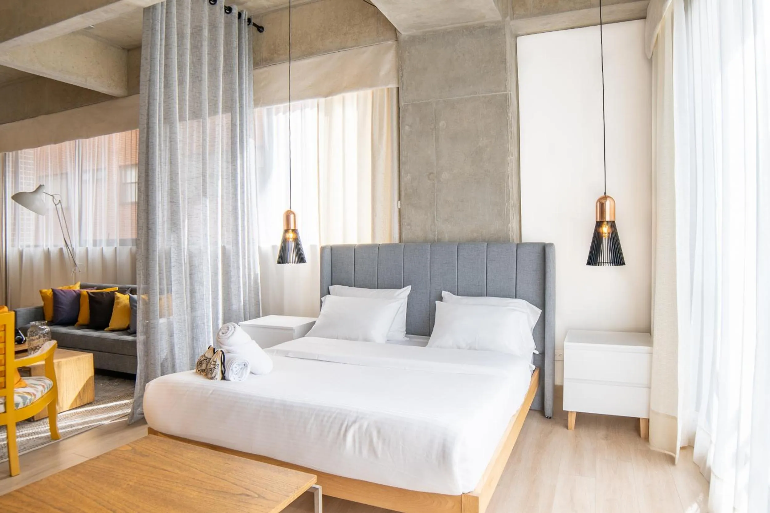 Photo of the whole room, Bed in Canvas By Wynwood House