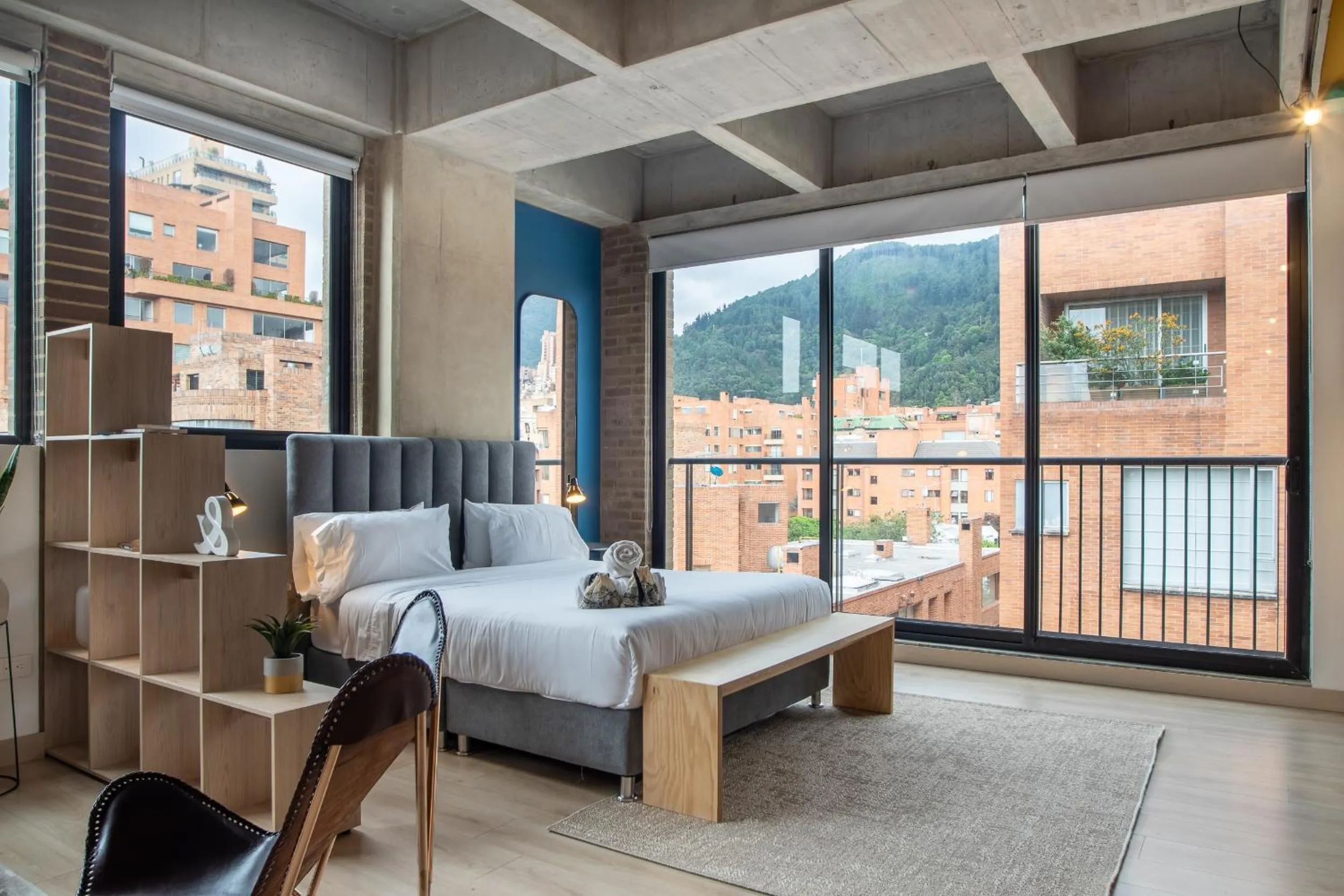 Bedroom, Bed in Canvas By Wynwood House