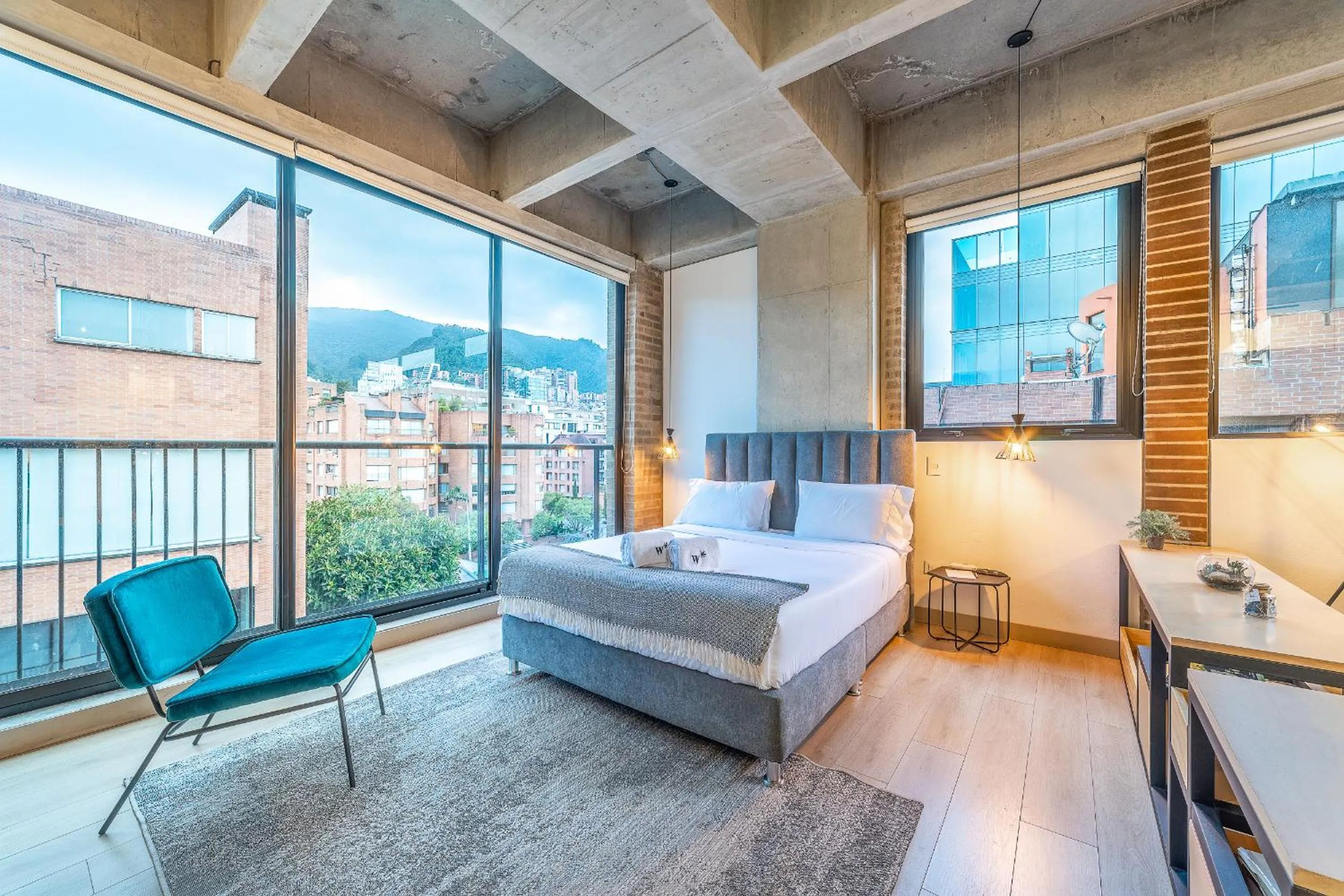 Bedroom, Bed in Canvas By Wynwood House