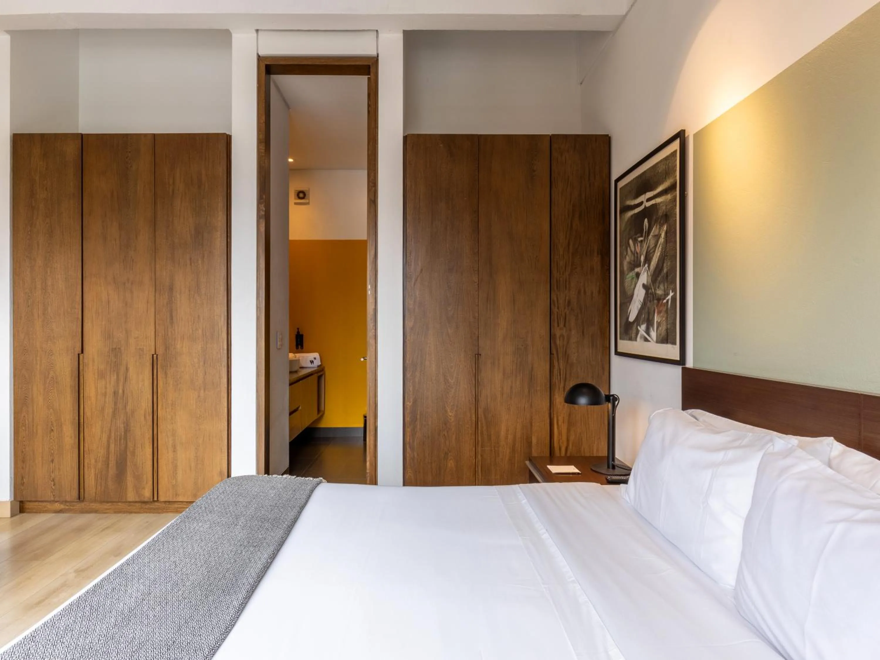 Bedroom, Bed in Canvas By Wynwood House