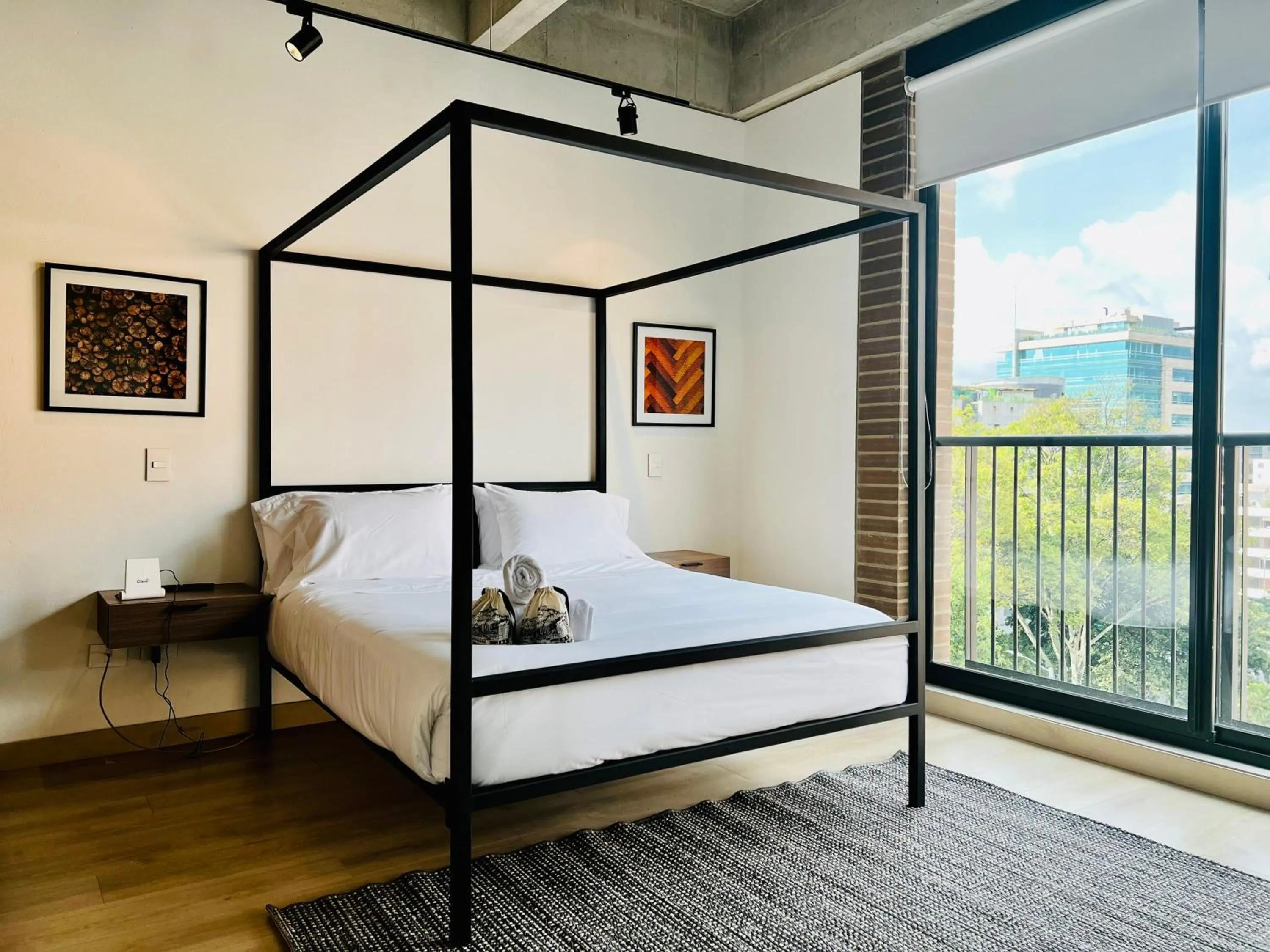 Bedroom, Bed in Canvas By Wynwood House