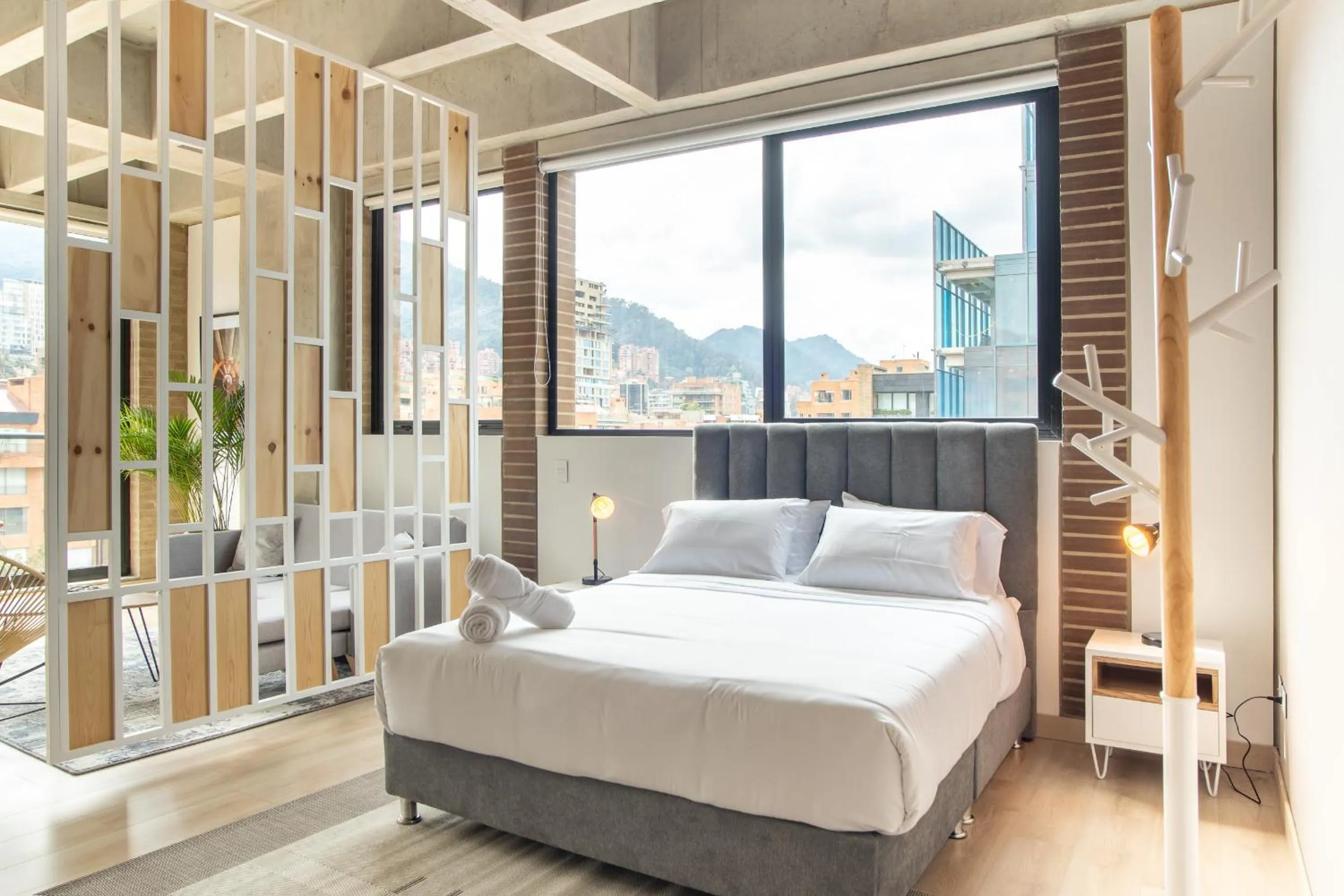 Bedroom, Bed in Canvas By Wynwood House