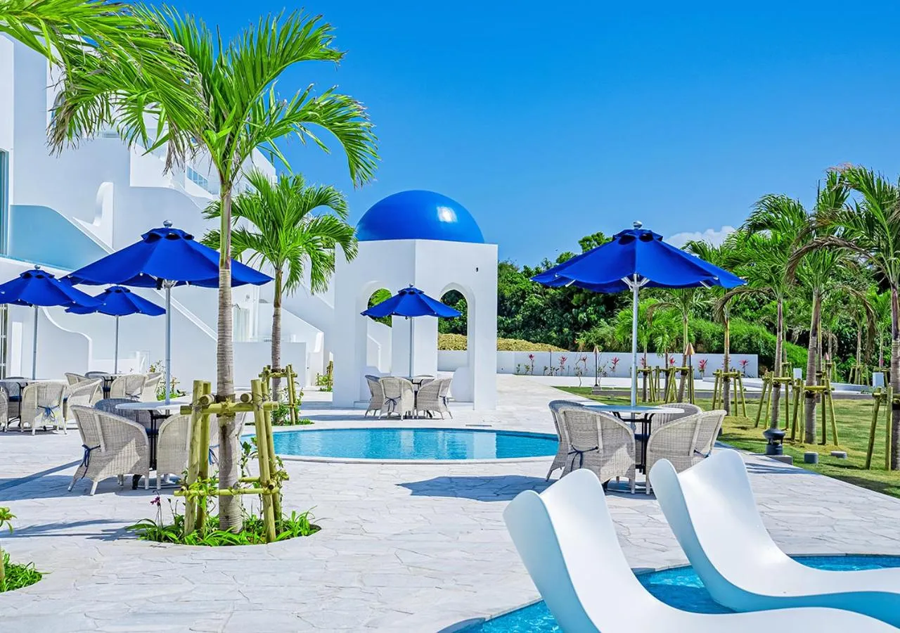 Pool view in SANTORINI HOTEL&VILLAS MIYAKOJIMA