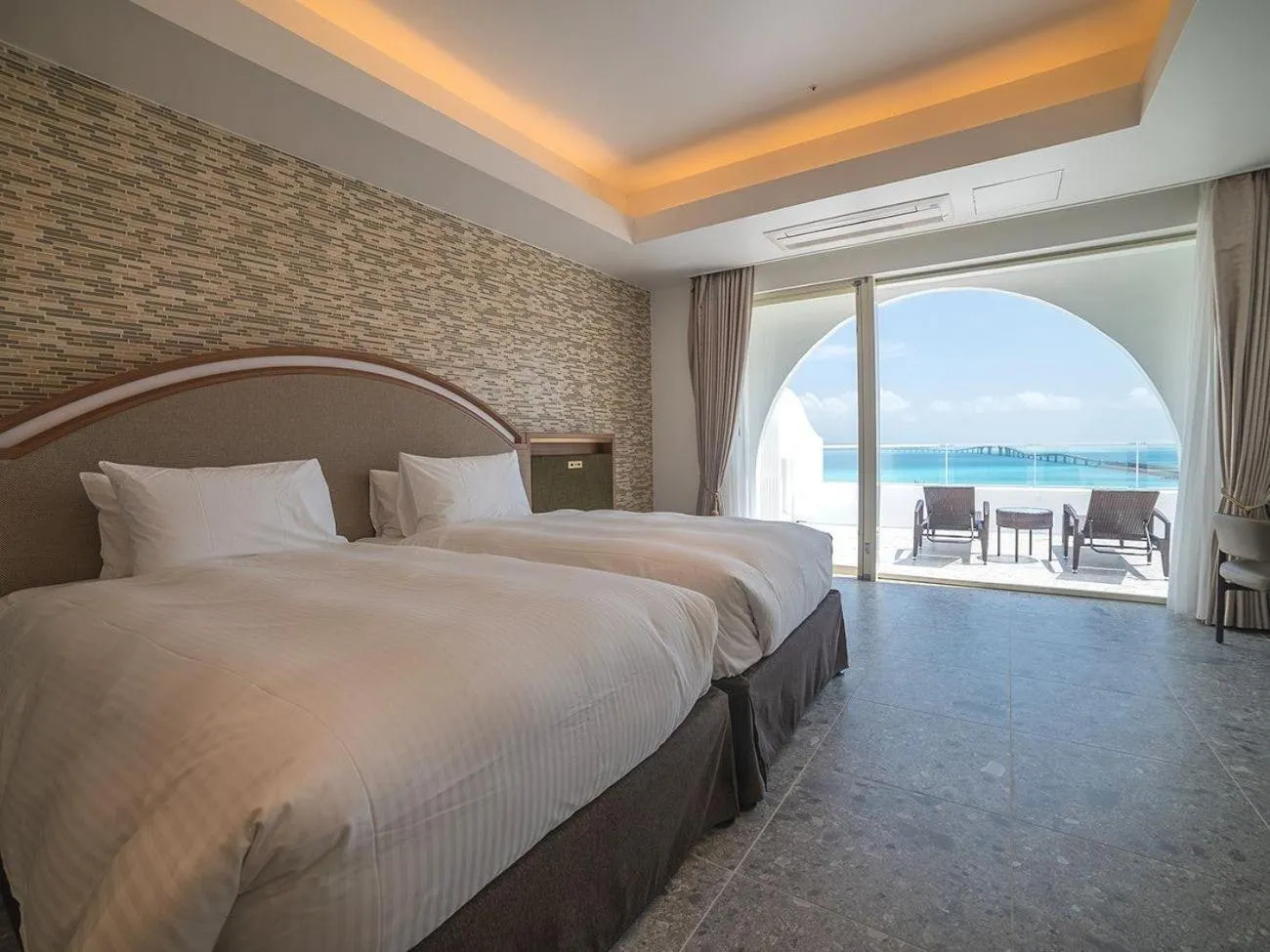 Bedroom, Bed in SANTORINI HOTEL&VILLAS MIYAKOJIMA