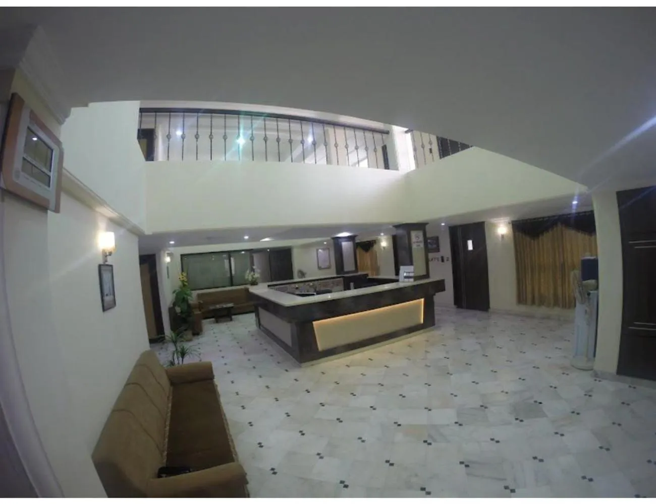 Seating area in Hotel Alpha, Vadodara