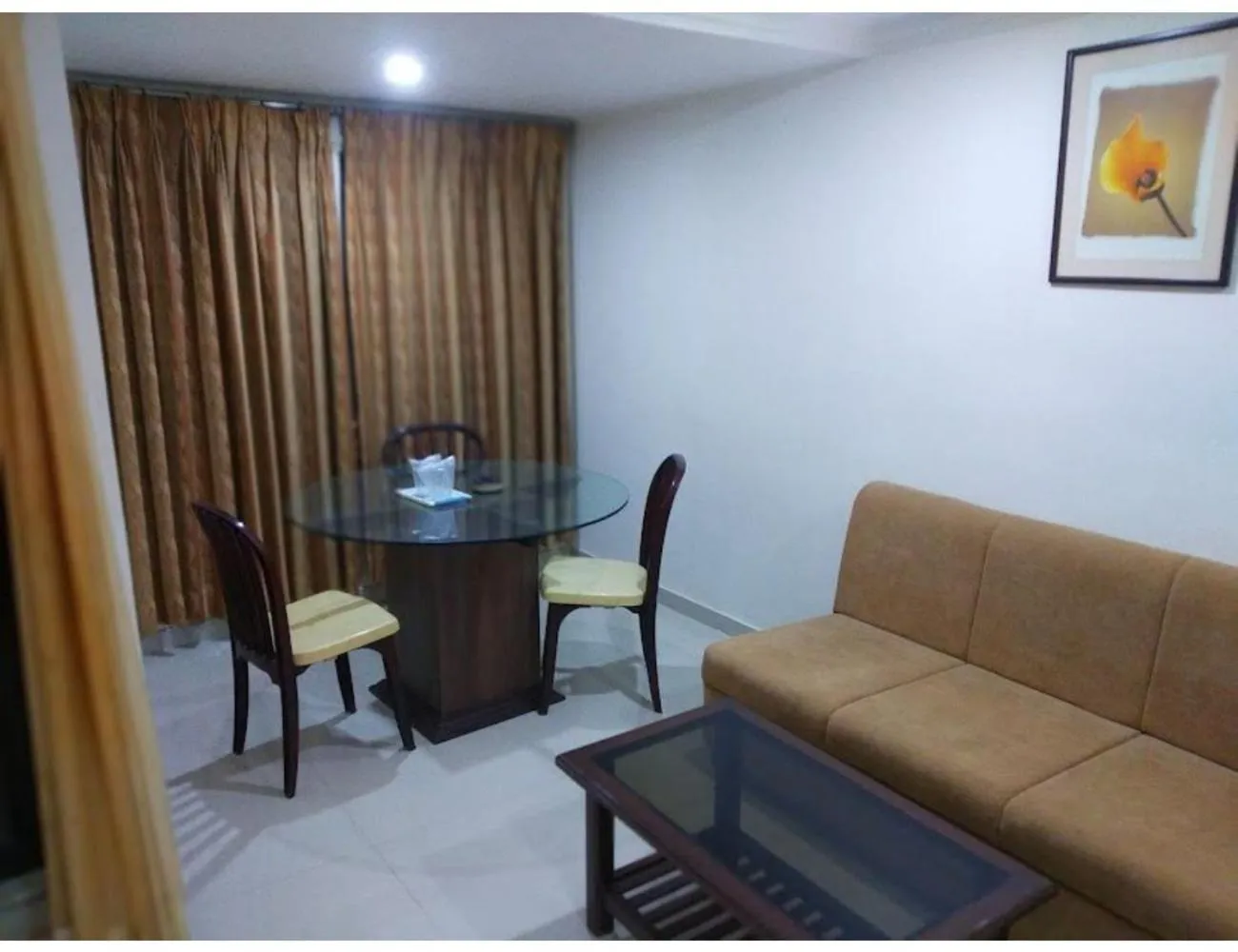 Seating area in Hotel Alpha, Vadodara