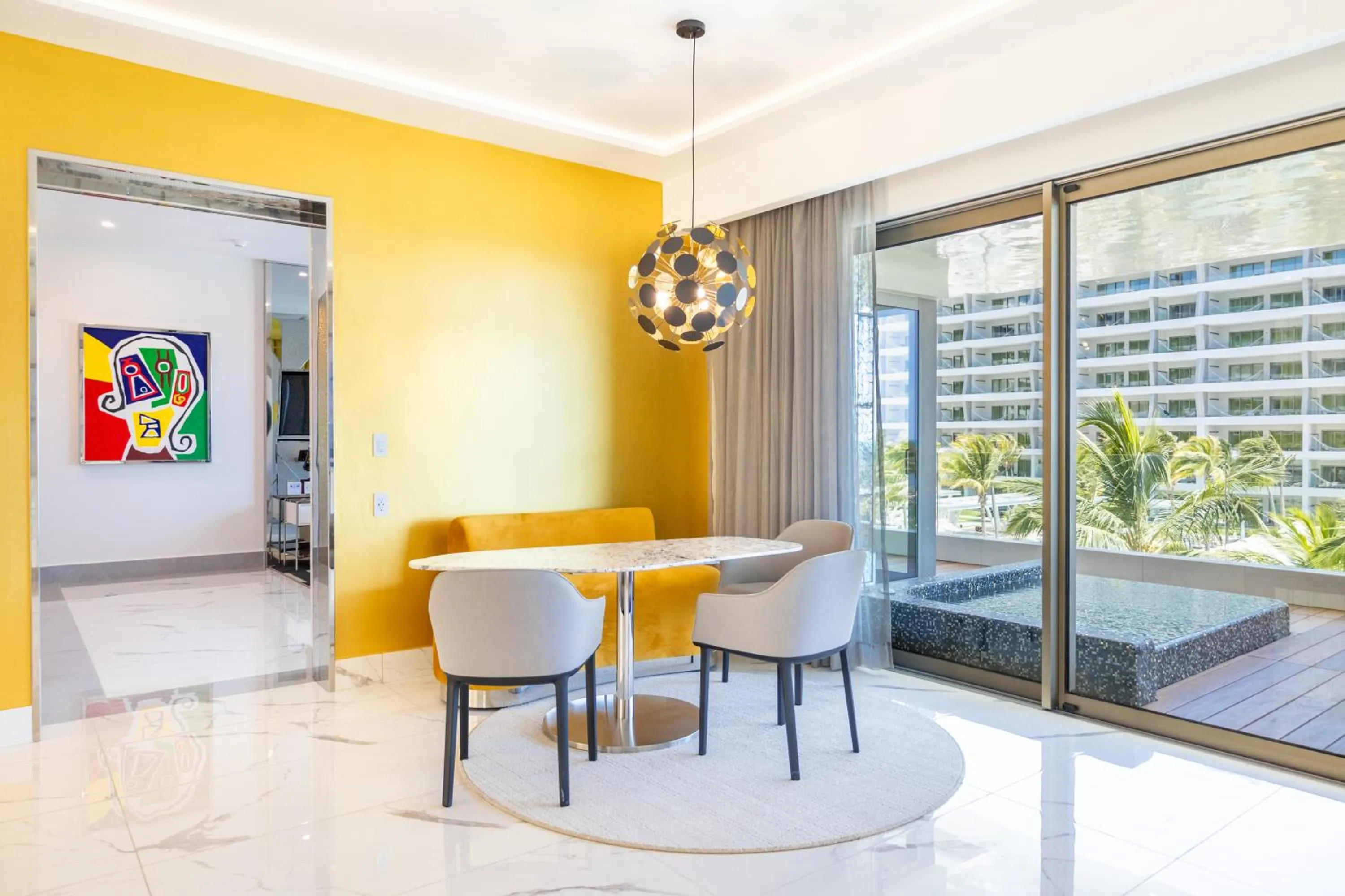 Seating area in Hotel Mousai Cancun Adults Only