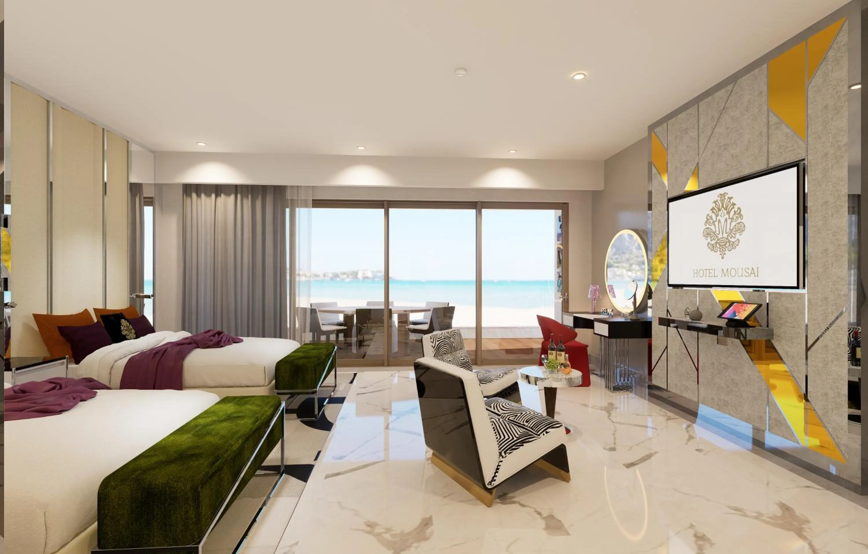 Bedroom, Bed in Hotel Mousai Cancun Adults Only