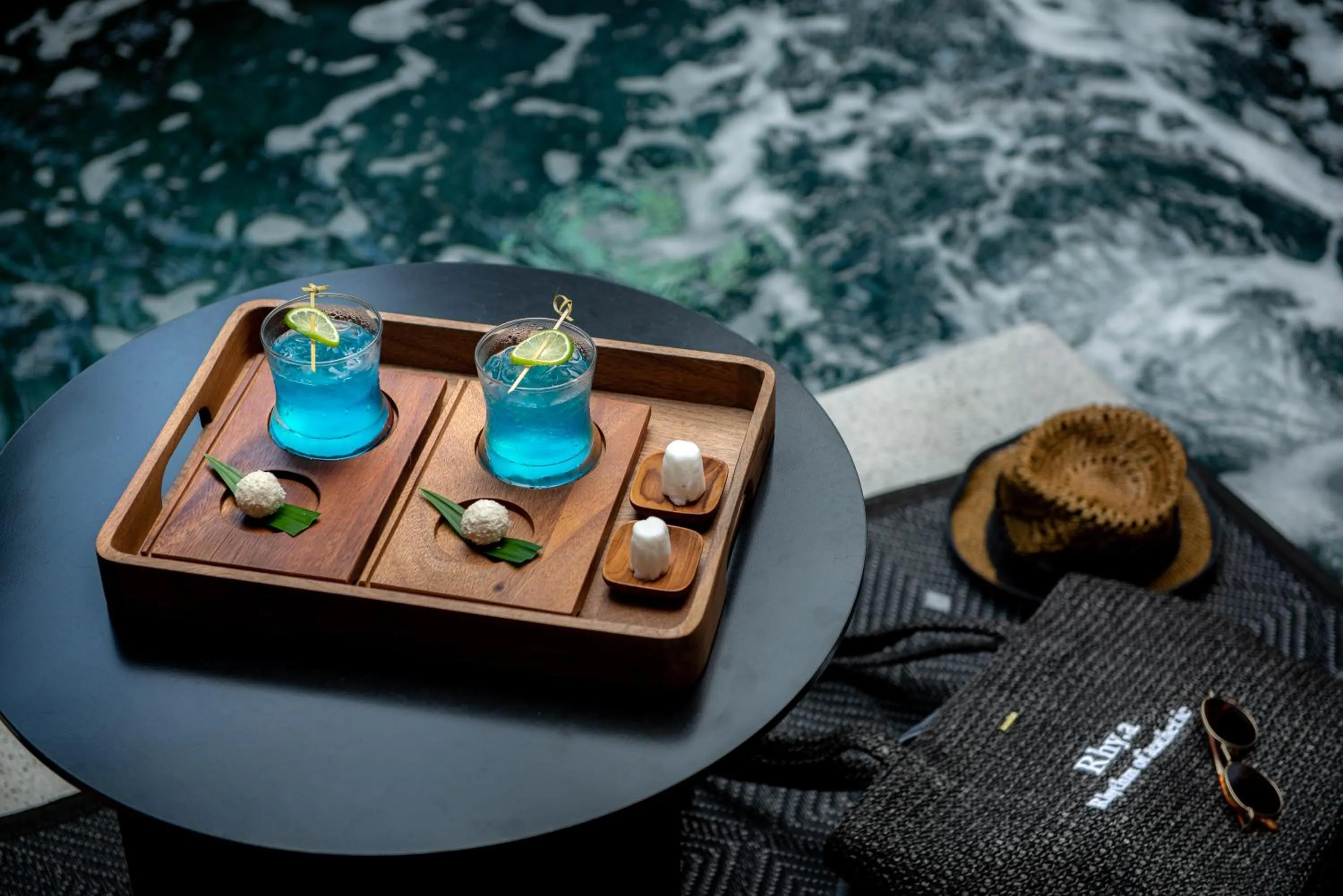 Drinks in Rhy.a Private Pool Villa