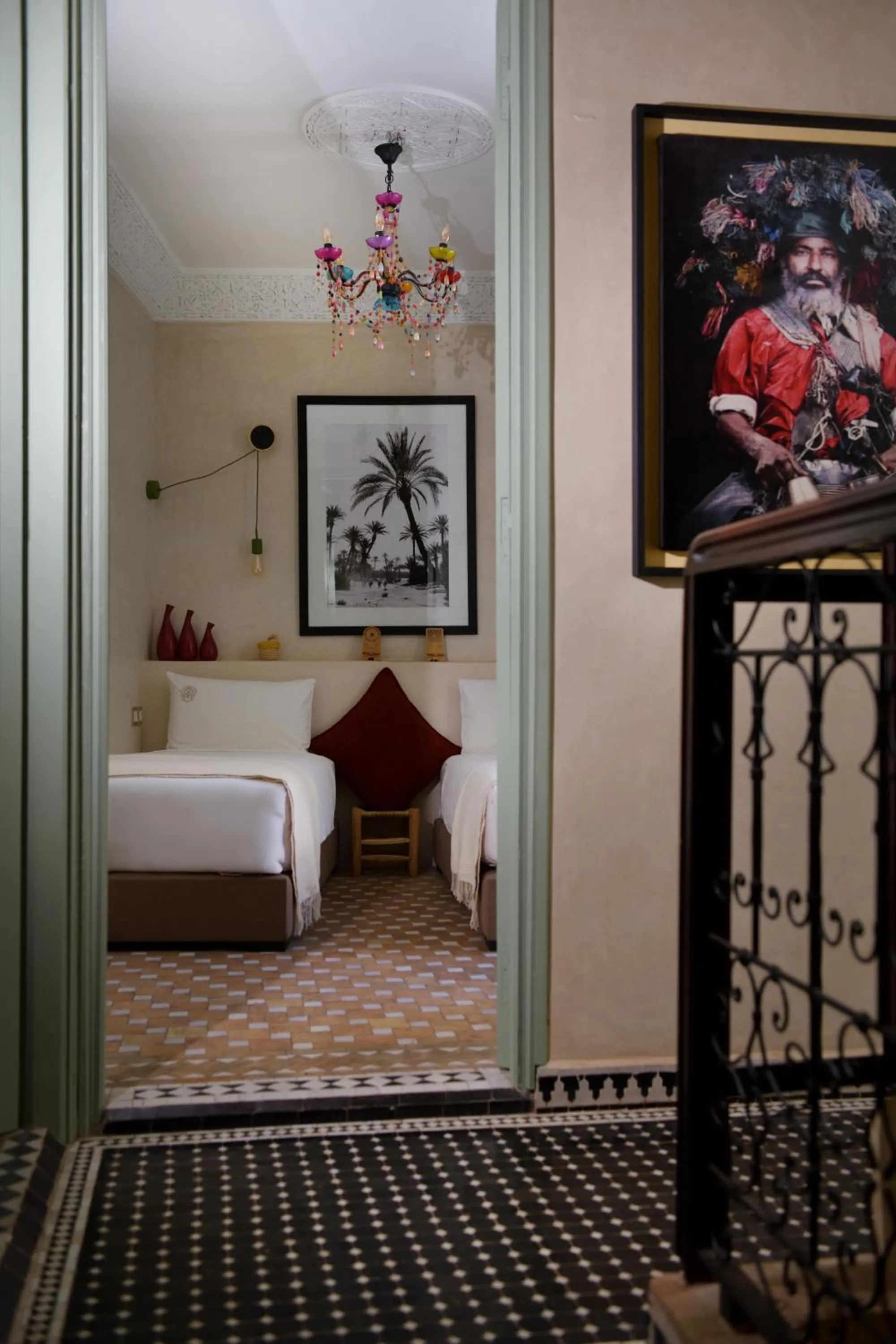 Bed in Riad Palau Marrakech