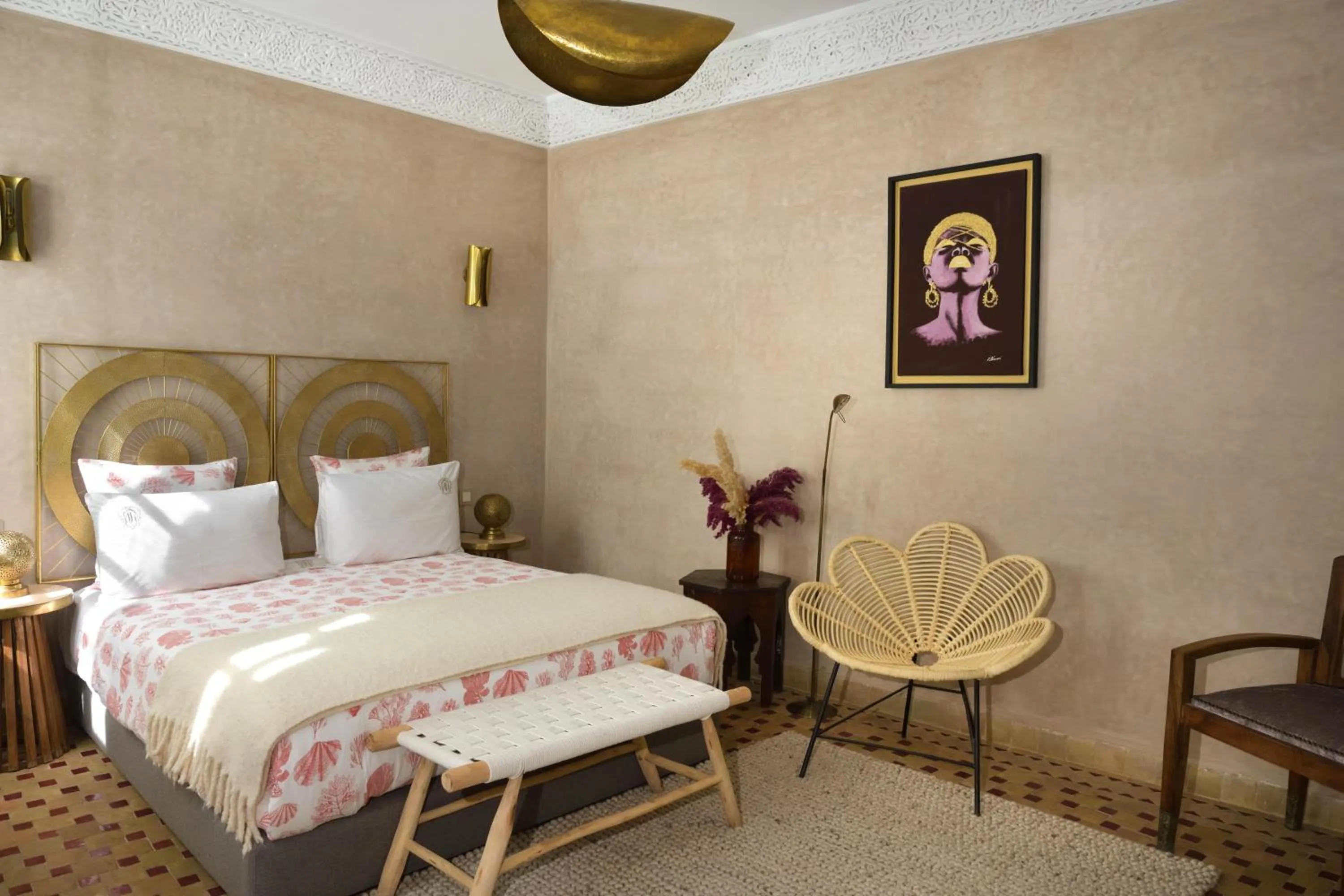 Bed in Riad Palau Marrakech