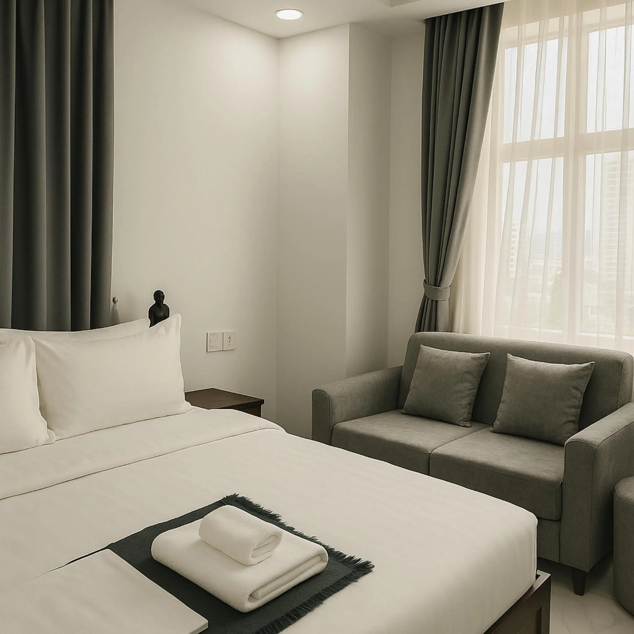 Bed in Try Residence, The Elysée Koh Pich