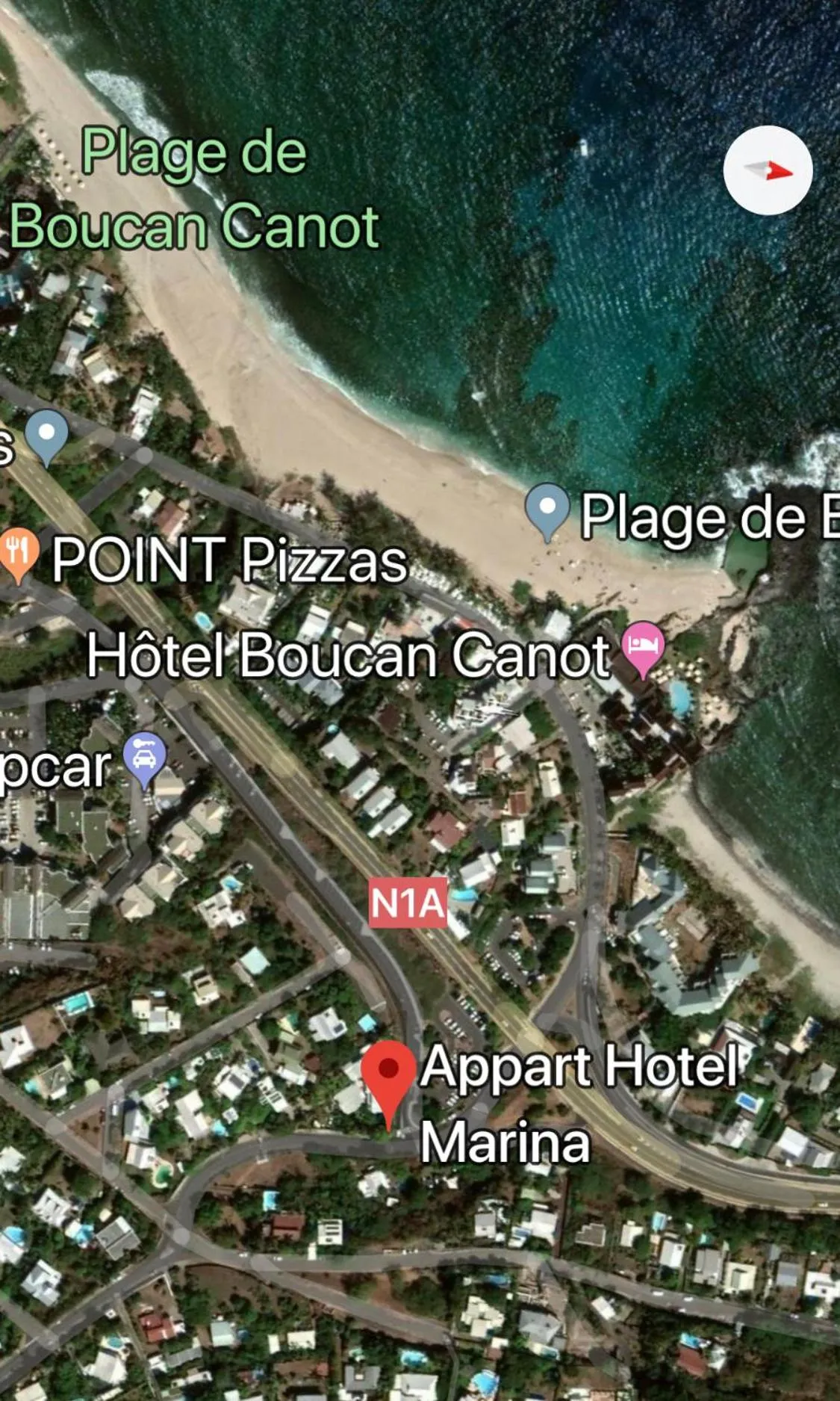 MARINA , 2mn à PIEDS PLAGE BOUCAN CANOT