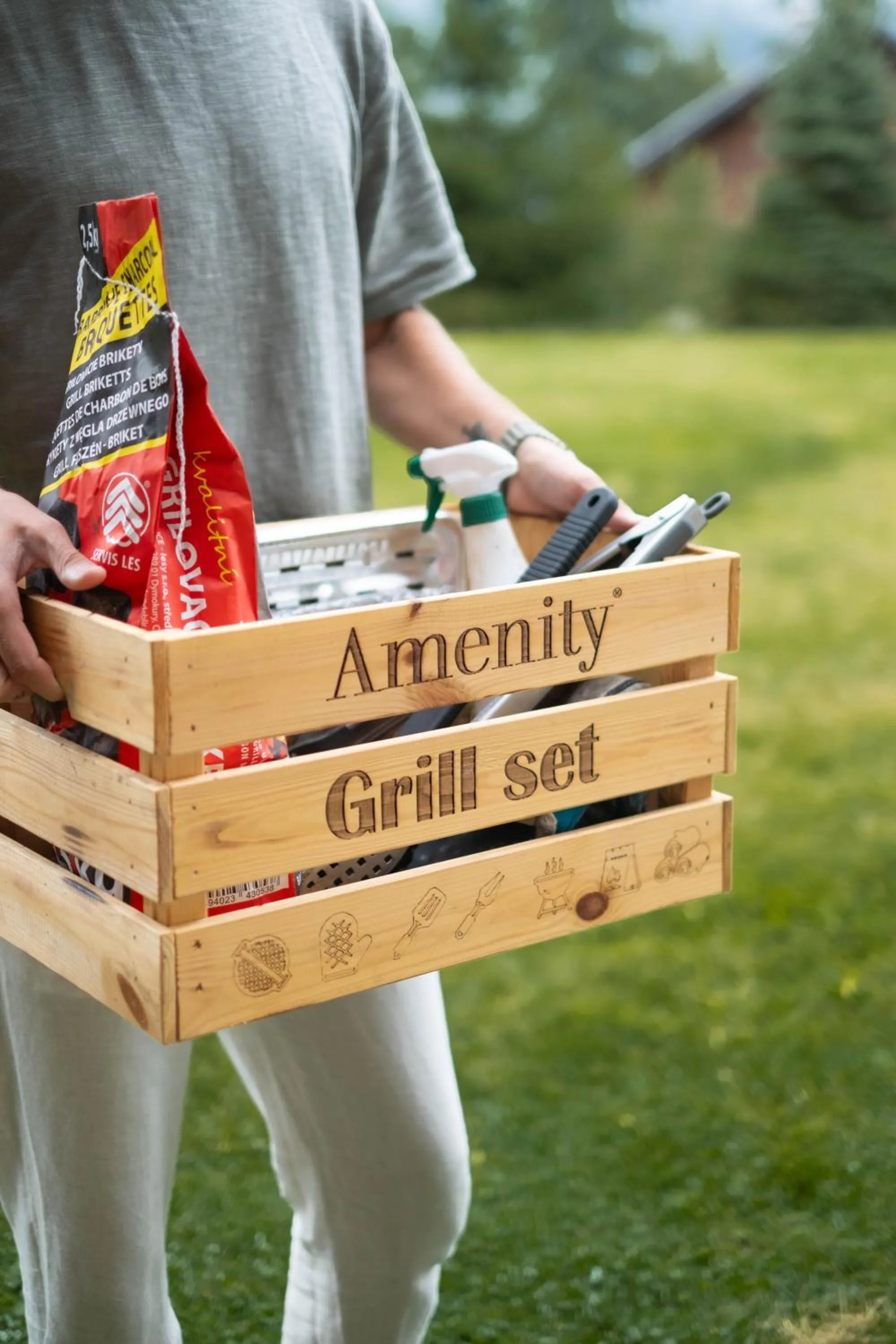 BBQ facilities in Amenity Hotel & Resort Lipno