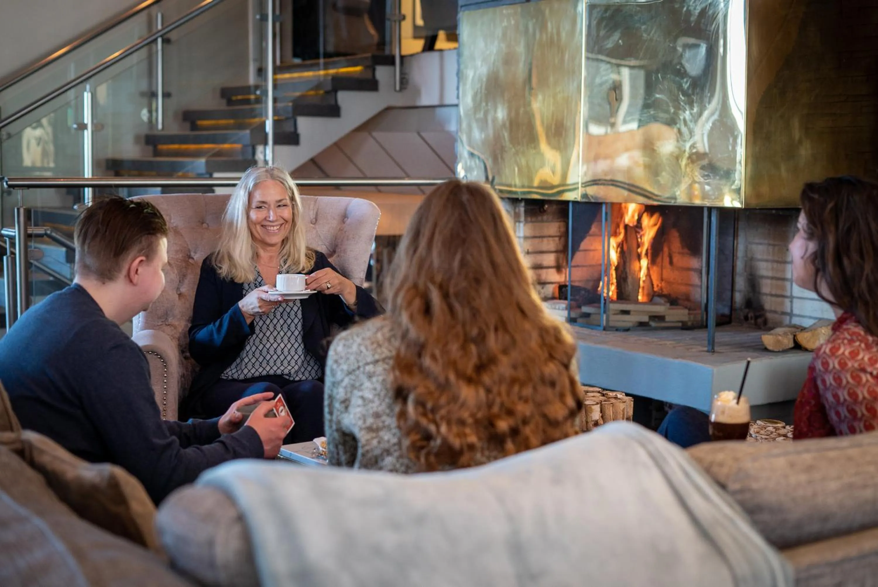 Lobby or reception in Hotell Hallstaberget