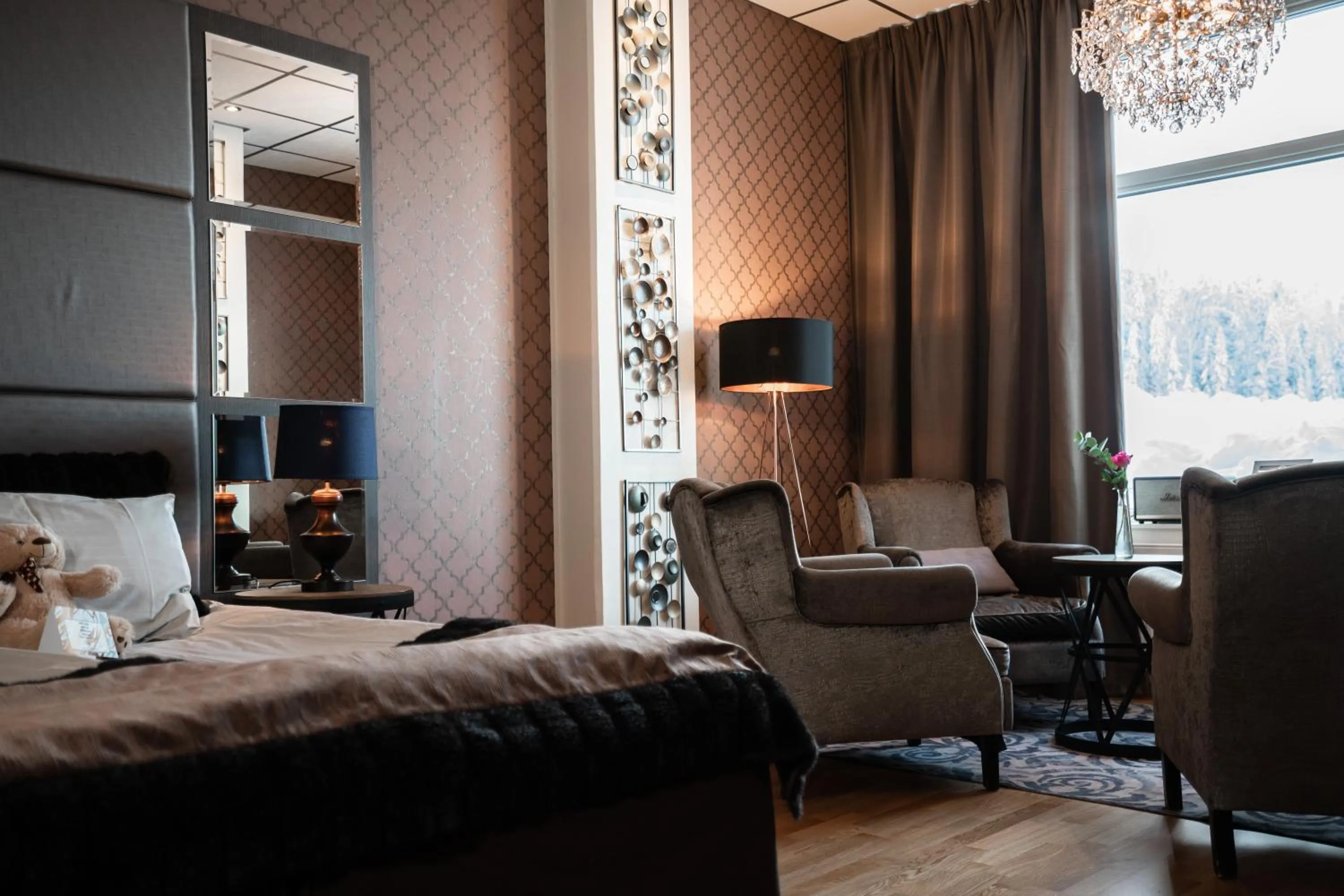 Bed in Hotell Hallstaberget