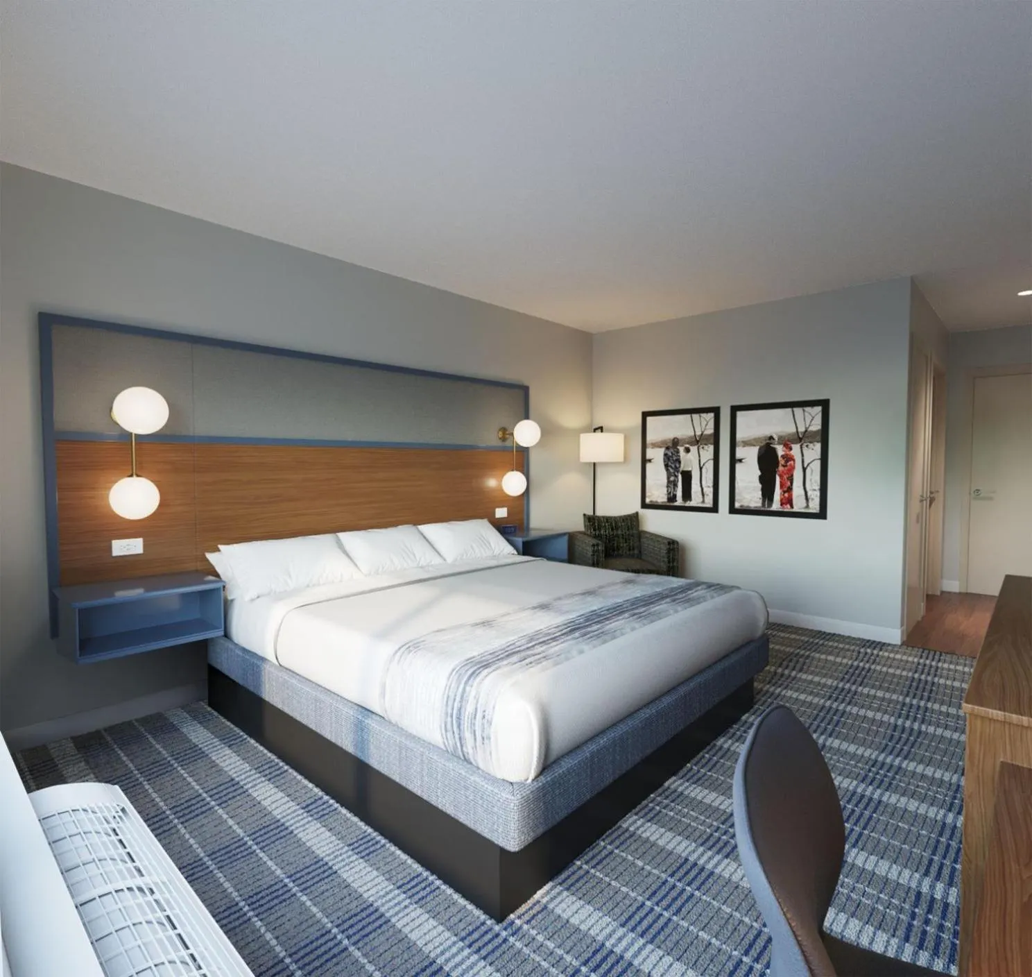 Bed in AmericInn by Wyndham Worthington