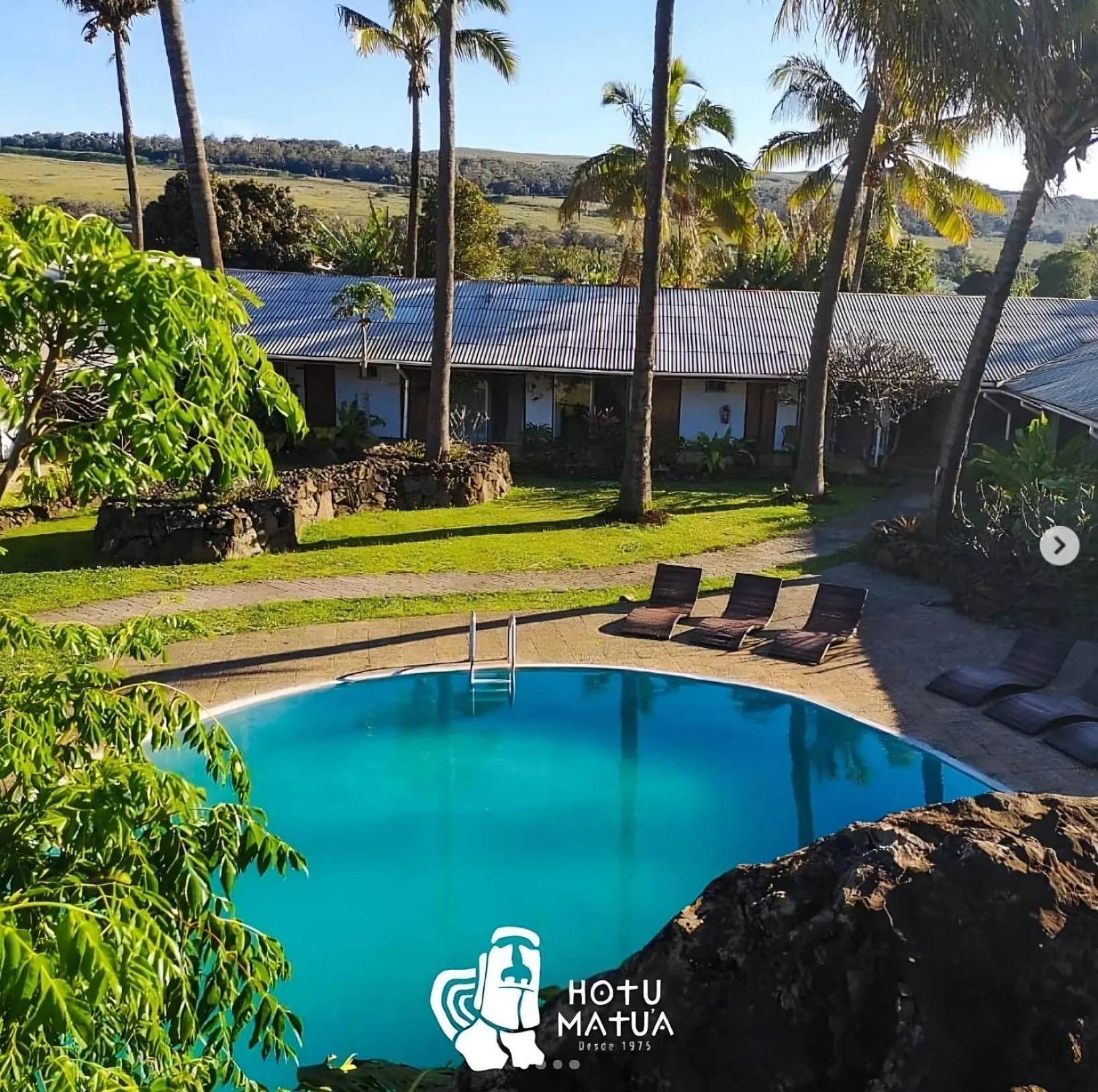 Pool view in Hotel Hotu Matua by EI
