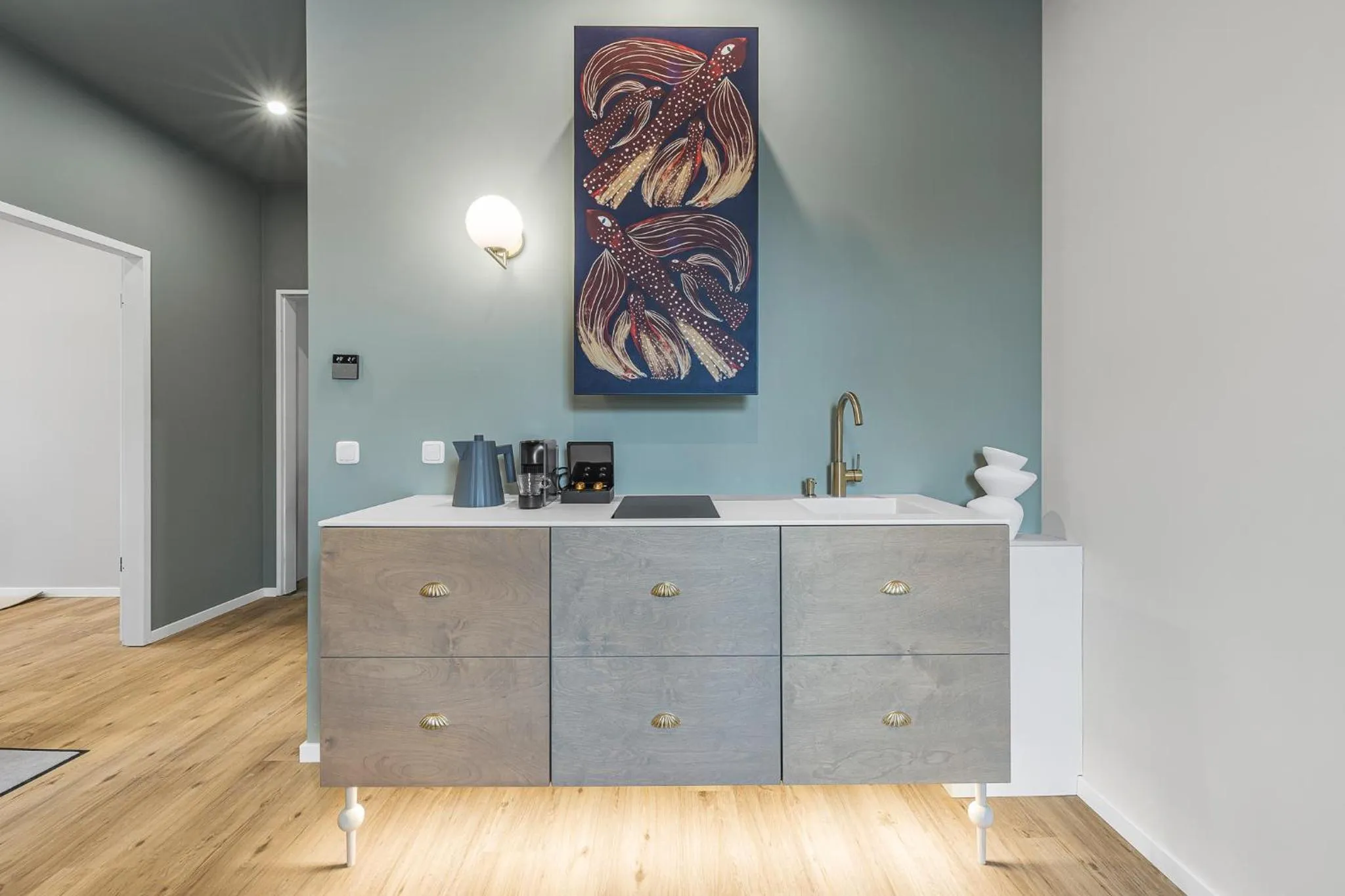 Kitchen or kitchenette in kalm stay - a design Aparthotel