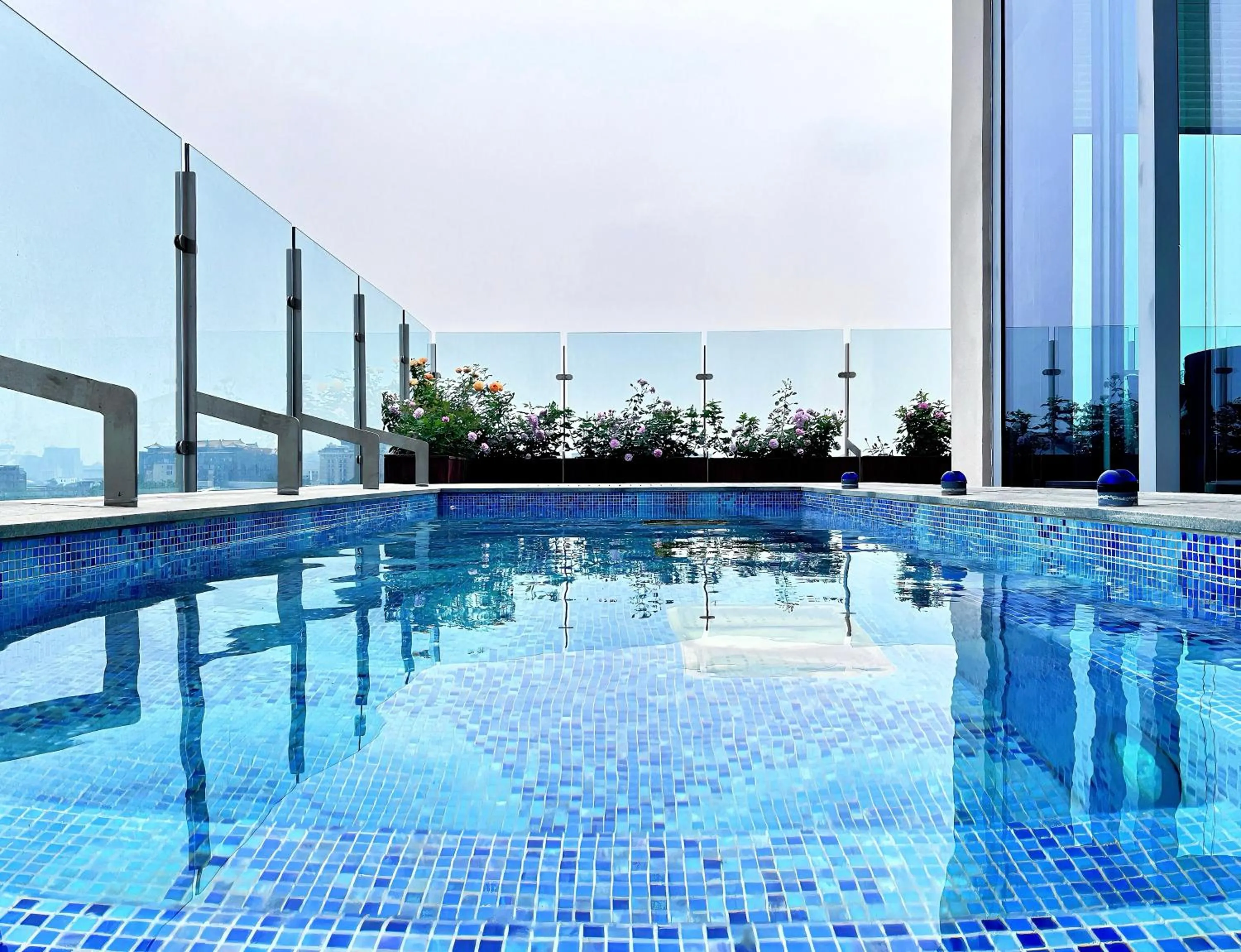 Swimming pool in The Purple Horse Hotel Beijing